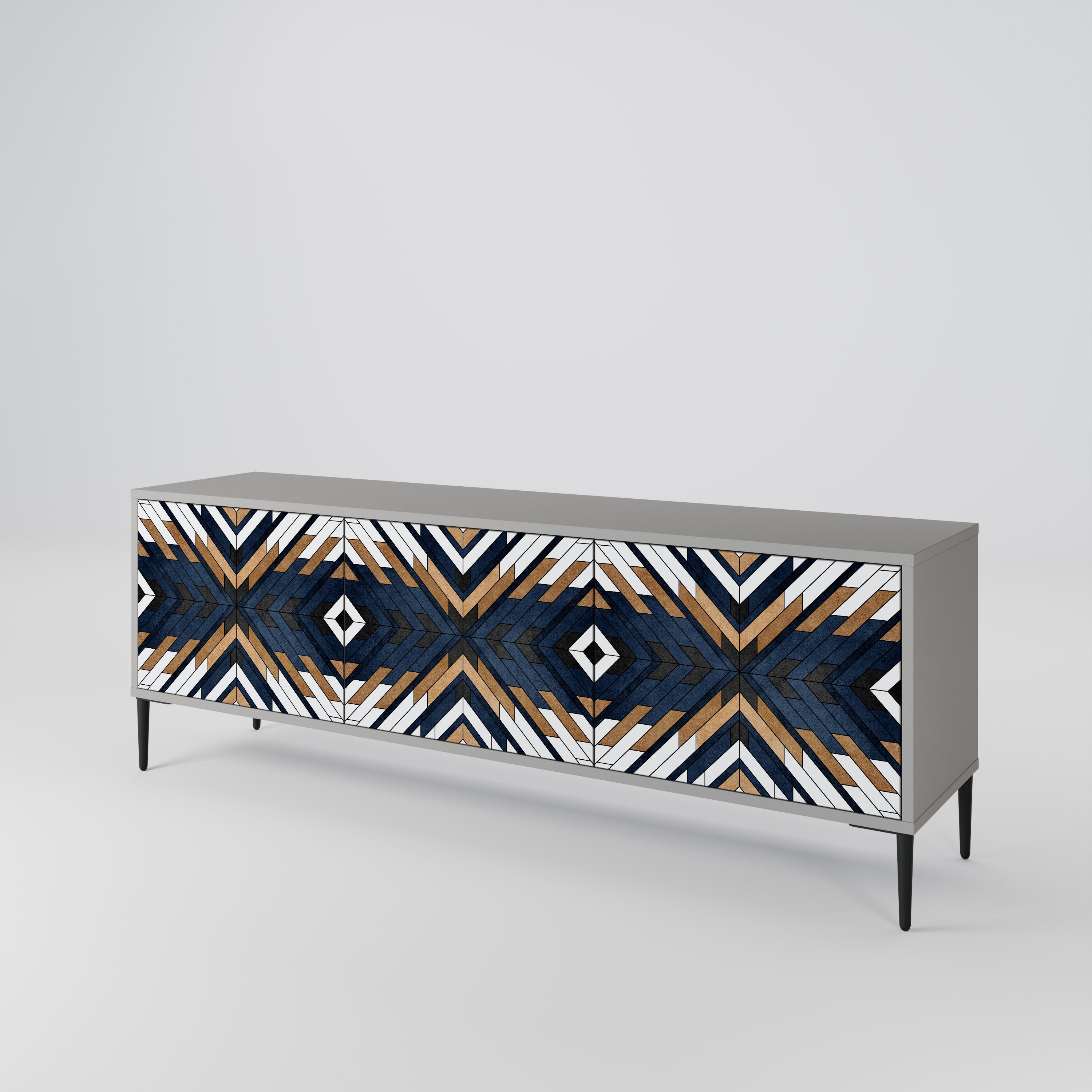 ARTFUL GEOMETRY 3-türiges TV-Lowboard