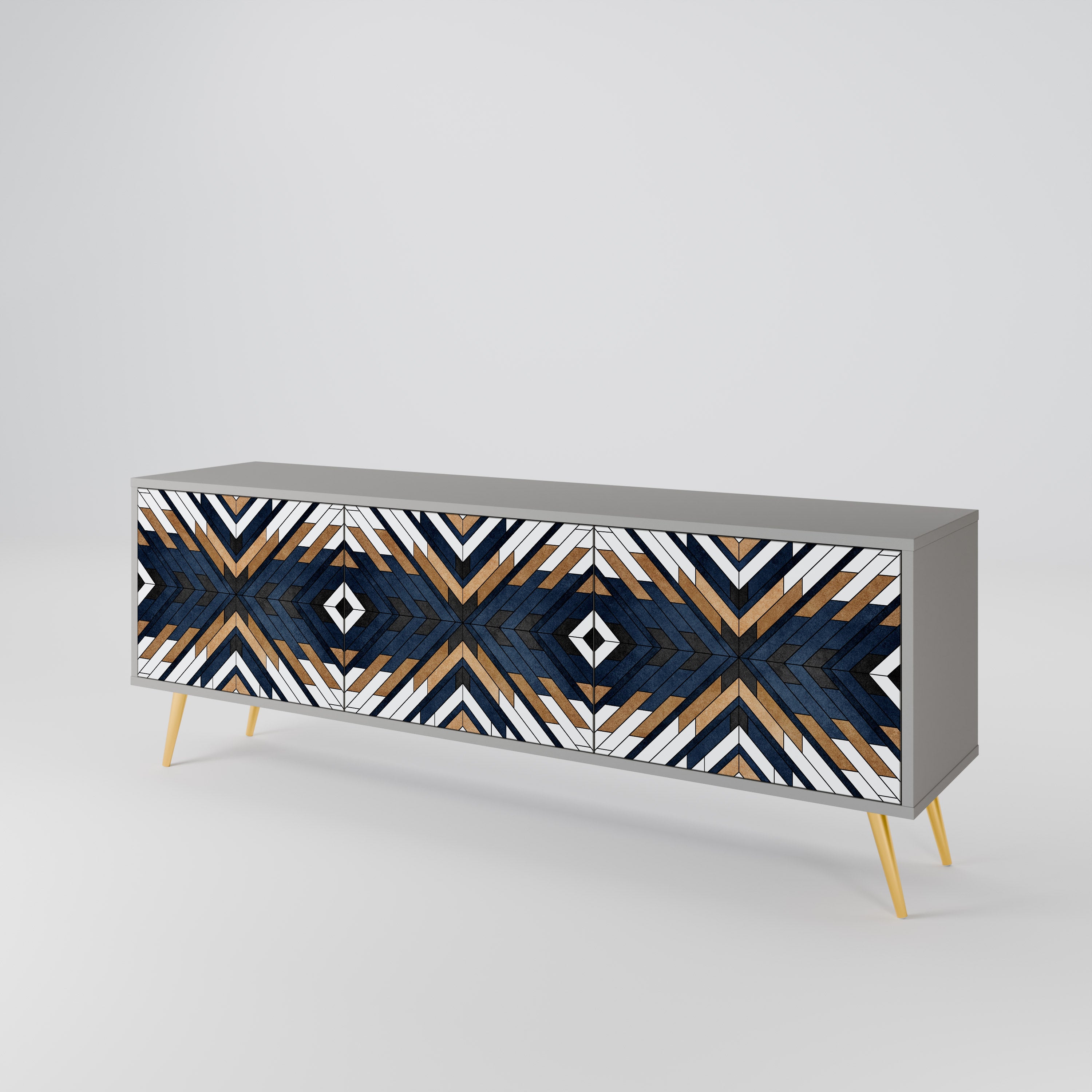 ARTFUL GEOMETRY 3-türiges TV-Lowboard