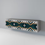 ARTISTIC GEOMETRY TV-Lowboard mit 3 Türen in Grau