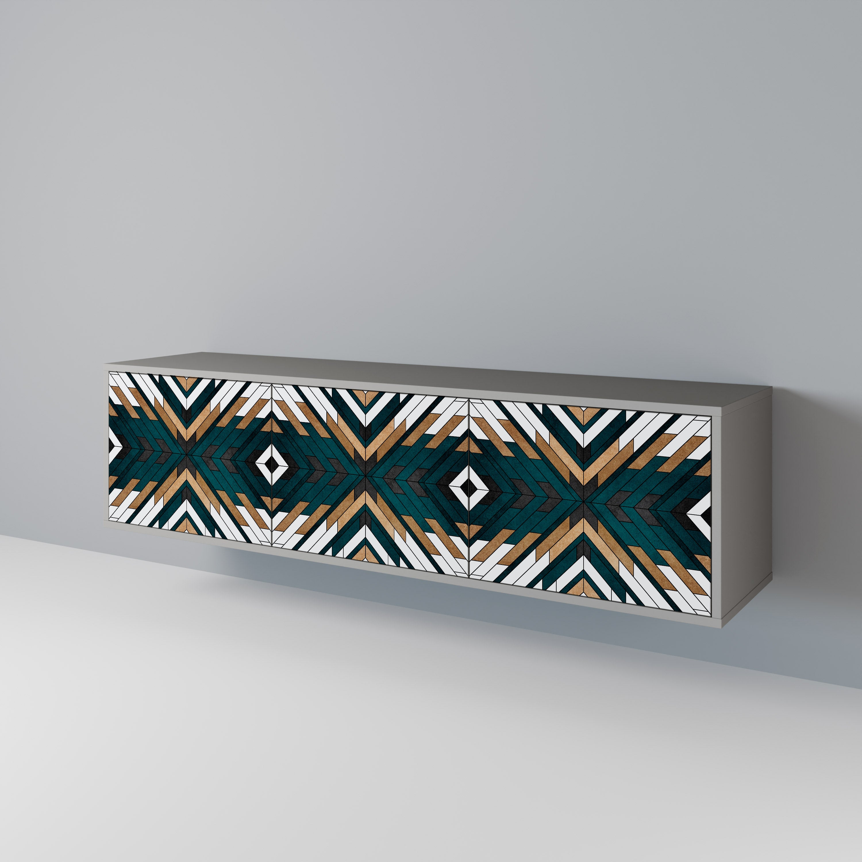 ARTISTIC GEOMETRY 3-türiges TV-Lowboard