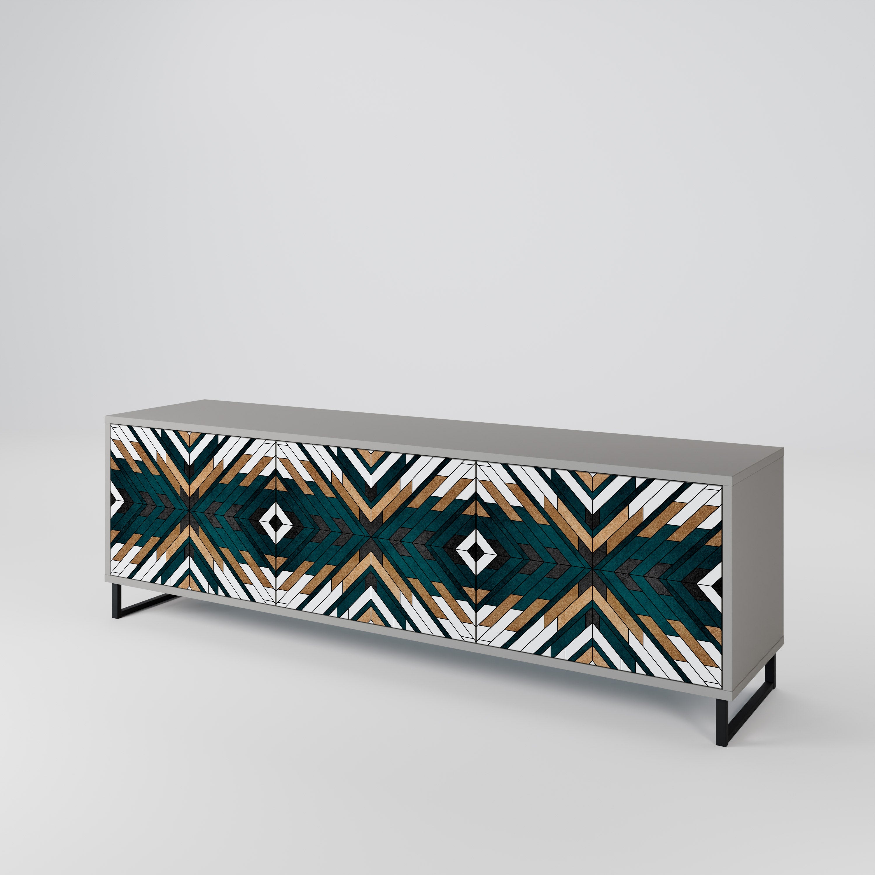 ARTISTIC GEOMETRY 3-türiges TV-Lowboard