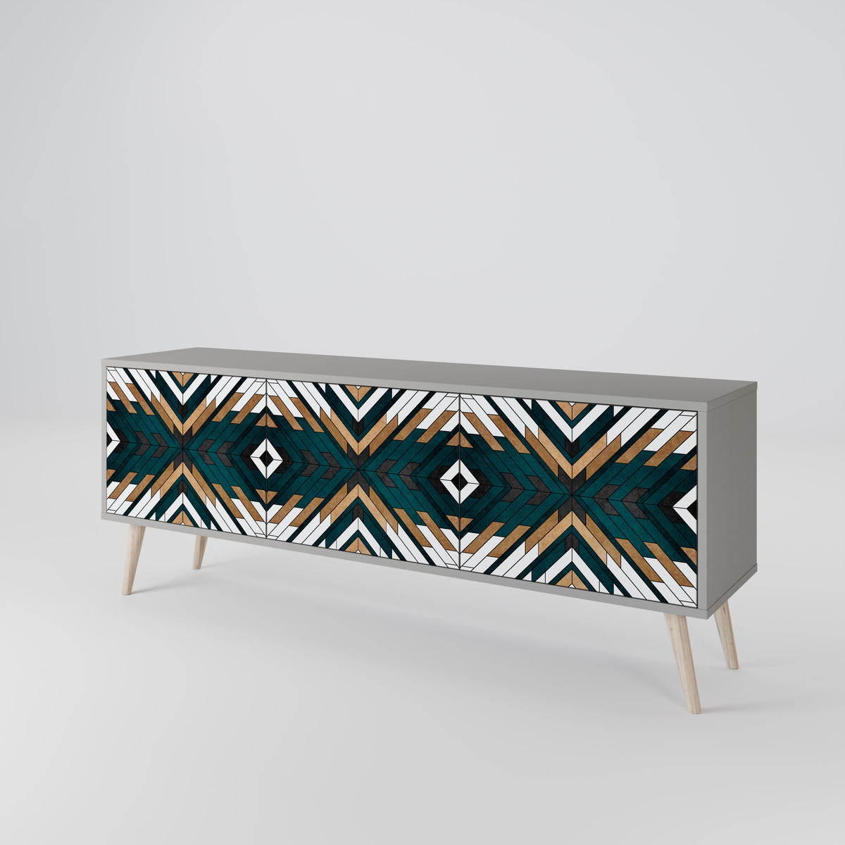ARTISTIC GEOMETRY 3-türiges TV-Lowboard