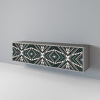 DIMENSION DELIGHTS 3-Door TV Stand in Grey Finish