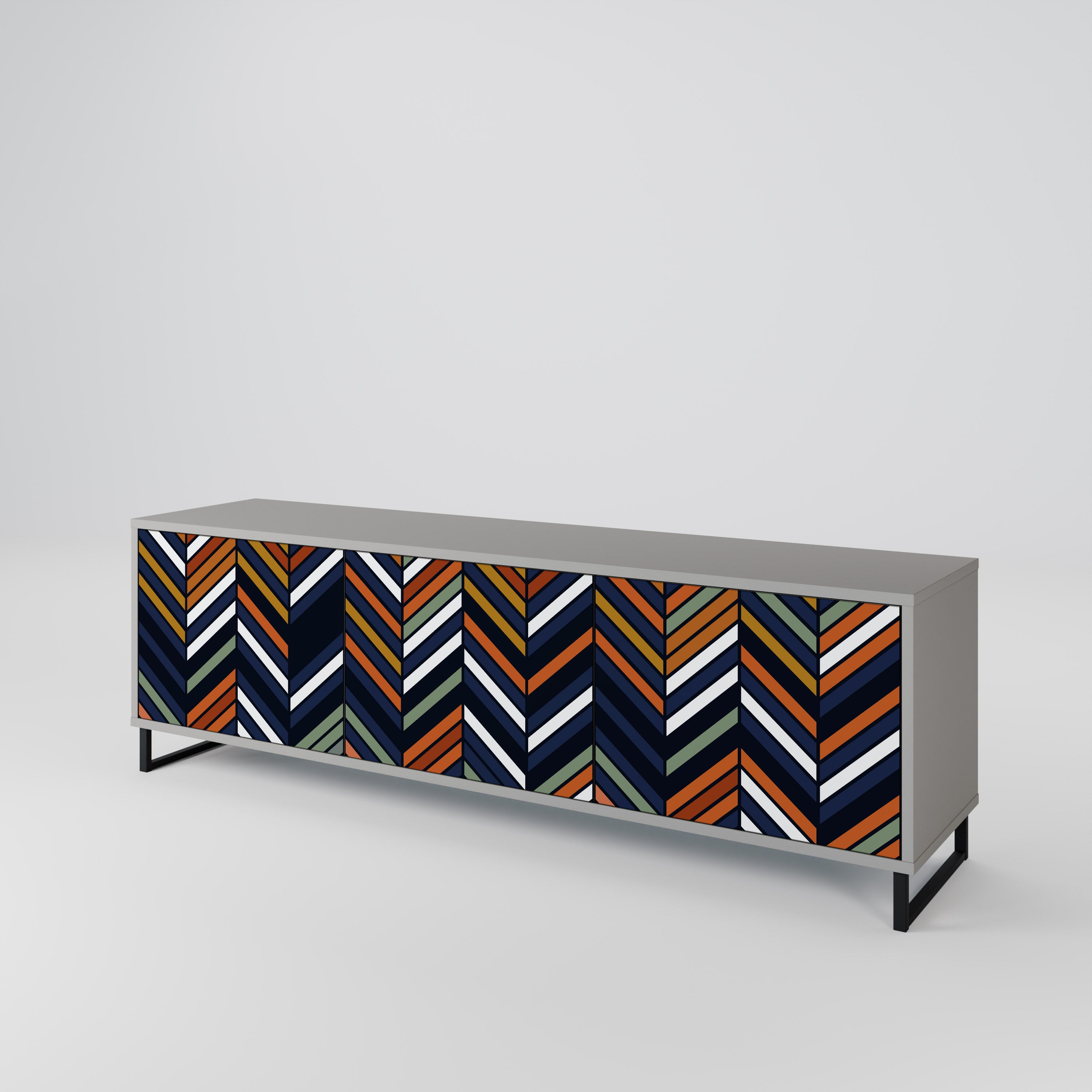 VIBRANT PATCHWORK 3-türiges TV-Lowboard