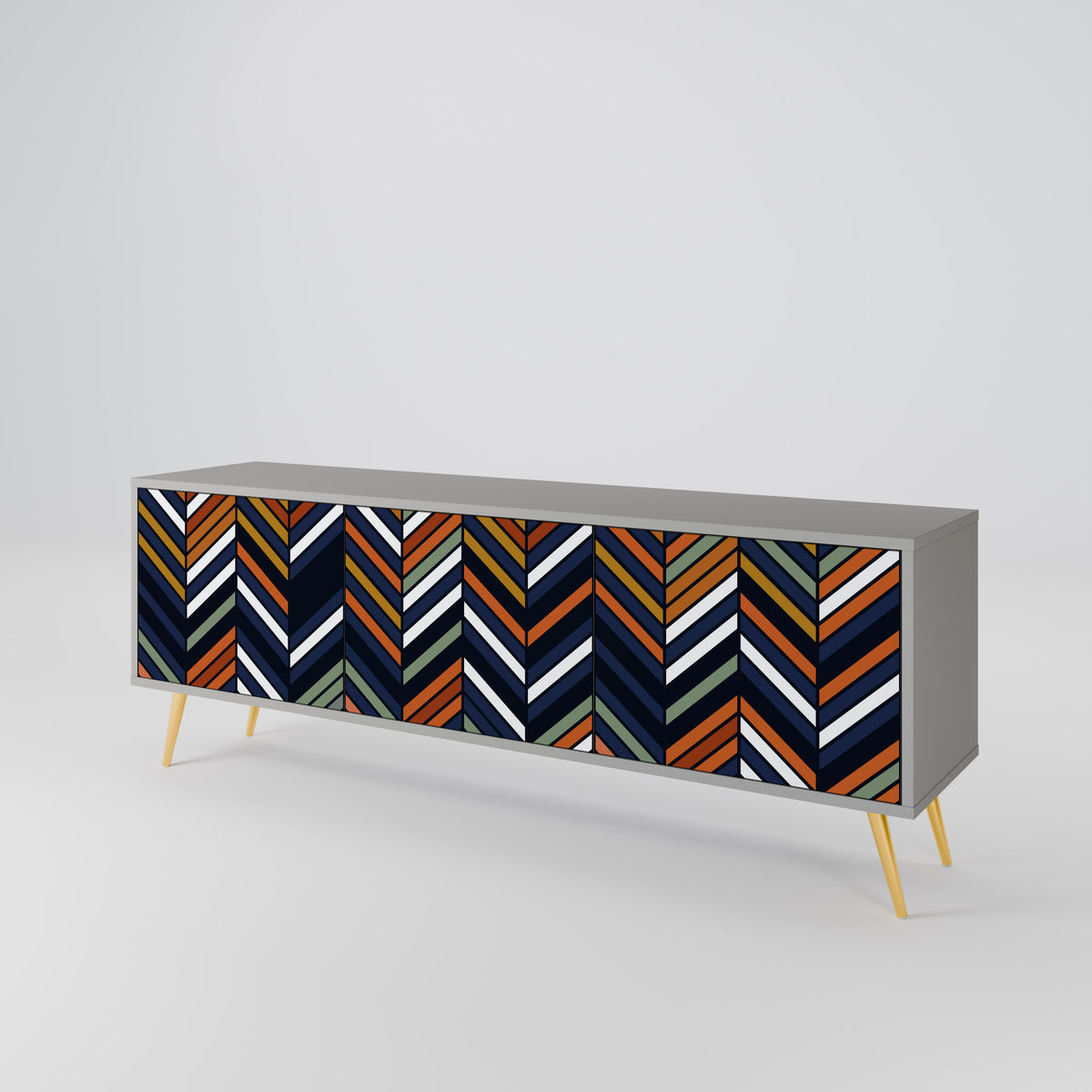 VIBRANT PATCHWORK 3-türiges TV-Lowboard