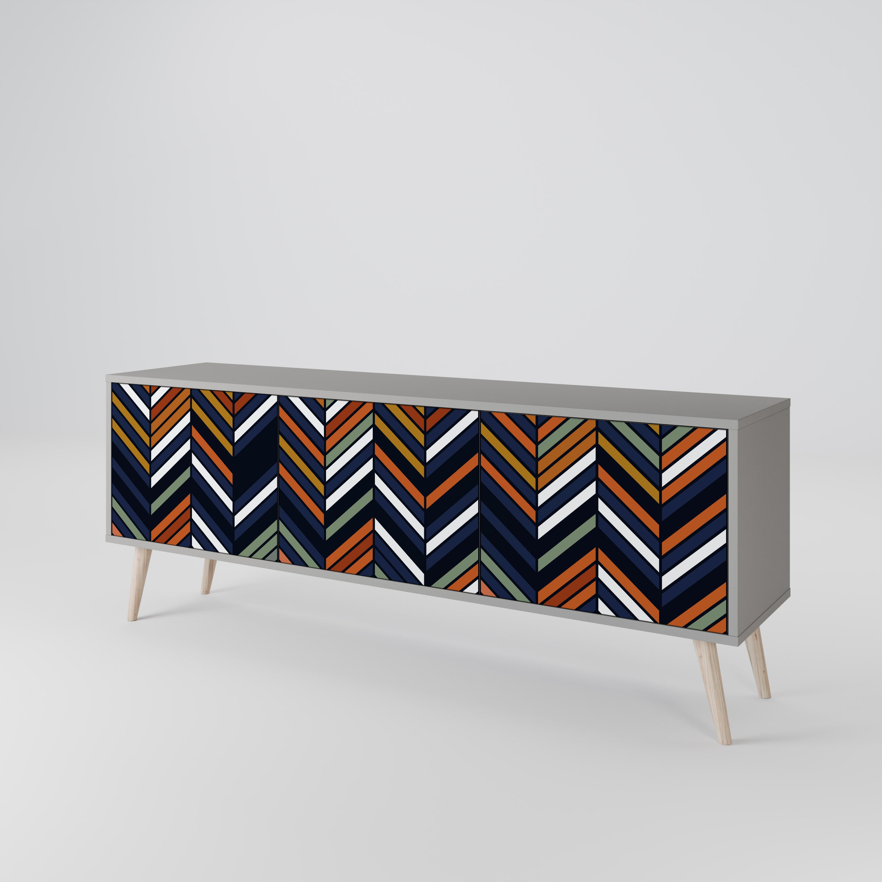 VIBRANT PATCHWORK 3-türiges TV-Lowboard