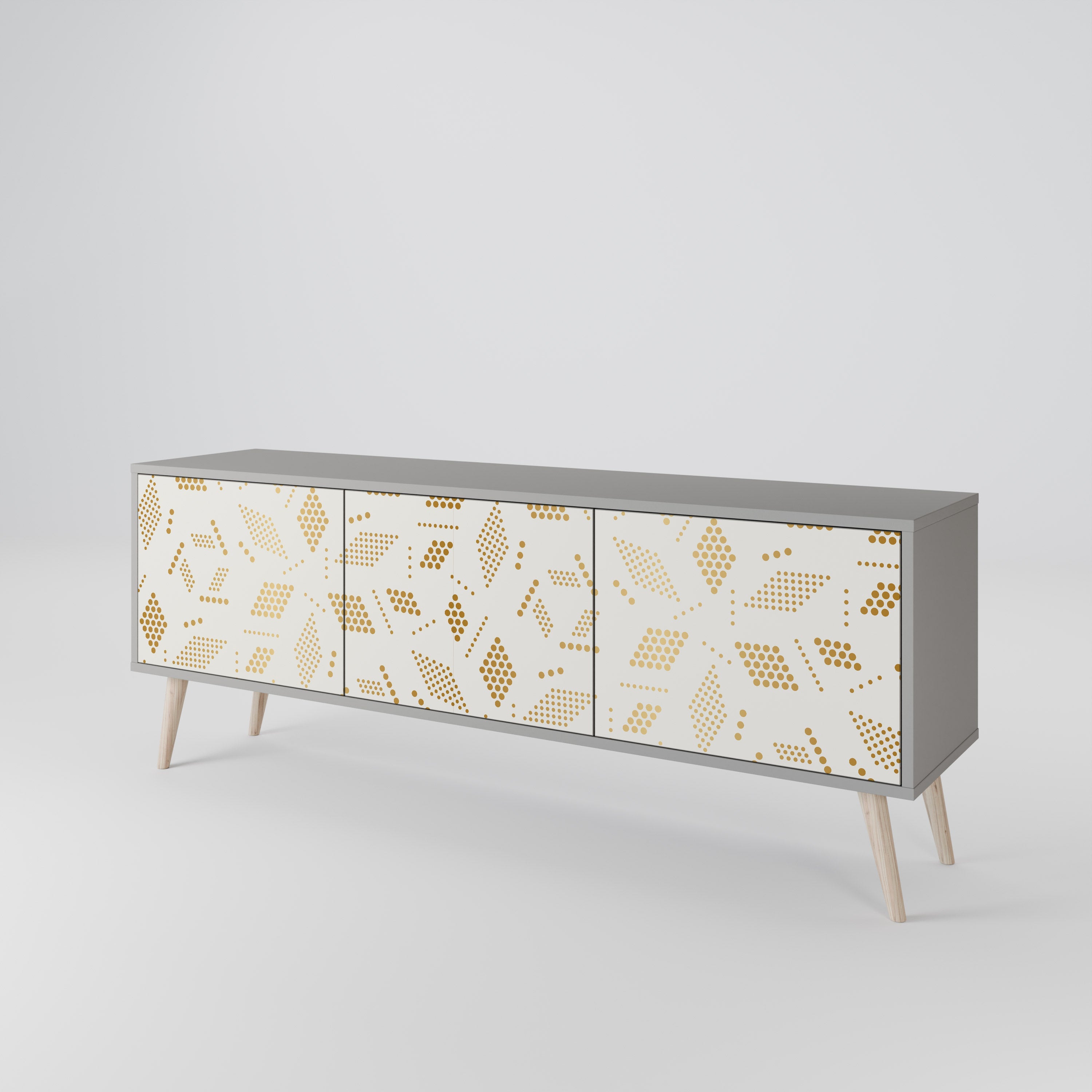 SPOTTED DAZE TV-Lowboard mit 3 Türen in Grau