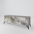 TIMELESS GLIDE TV-Lowboard mit 3 Türen in Grau