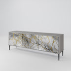 TIMELESS GLIDE TV-Lowboard mit 3 Türen in Grau