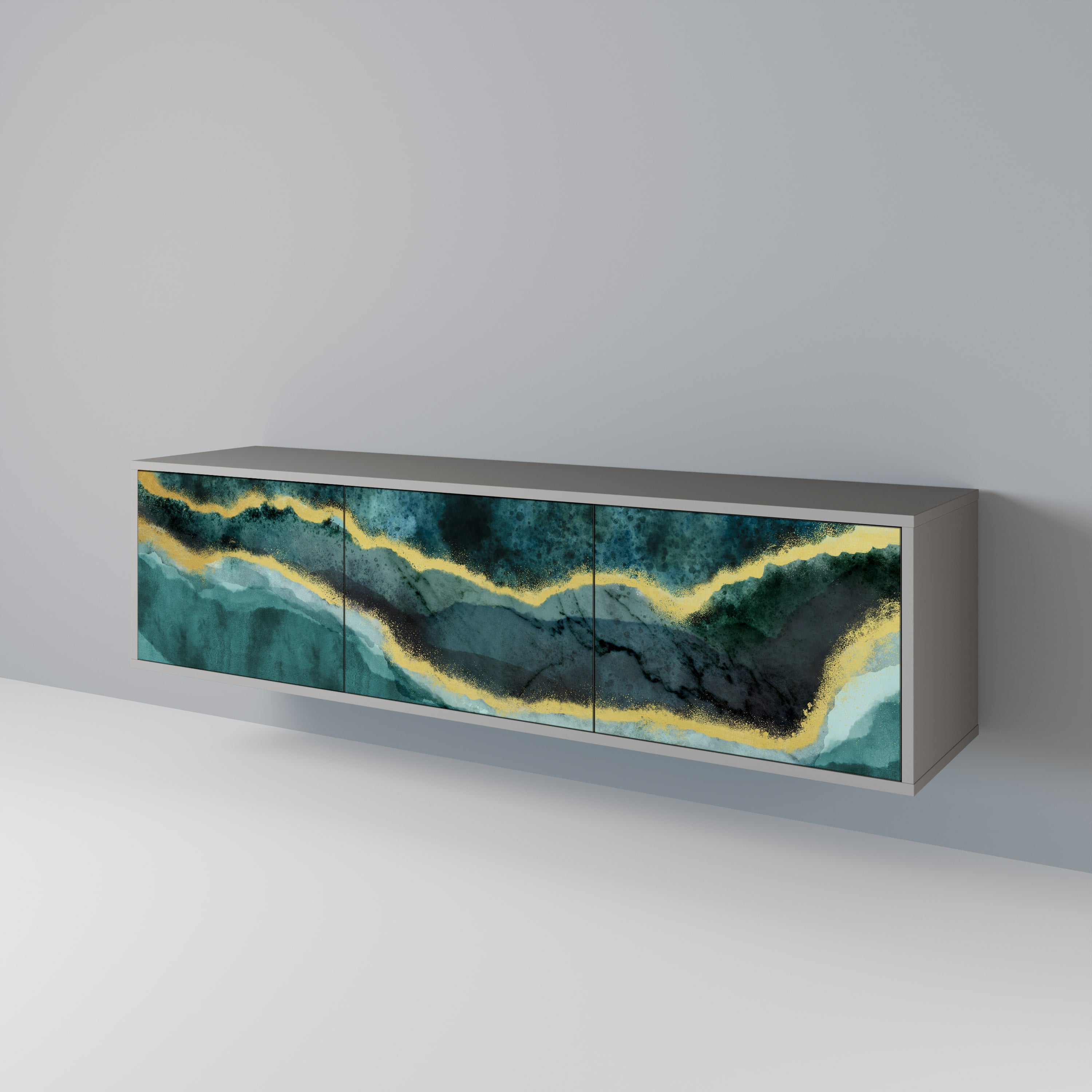 GOLDRUSH ODYSSEY TV-Lowboard mit 3 Türen in Grau