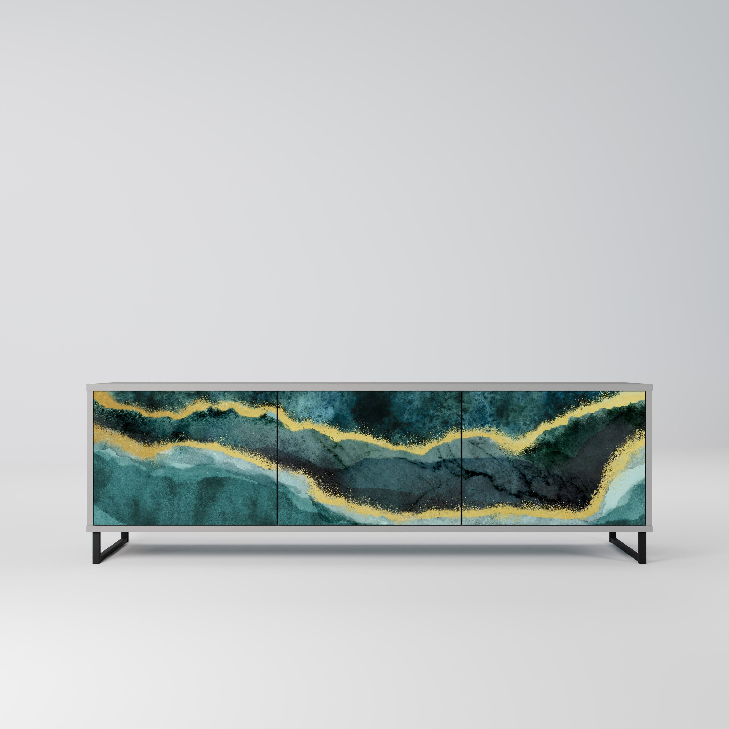 GOLDRUSH ODYSSEY TV-Lowboard mit 3 Türen in Grau