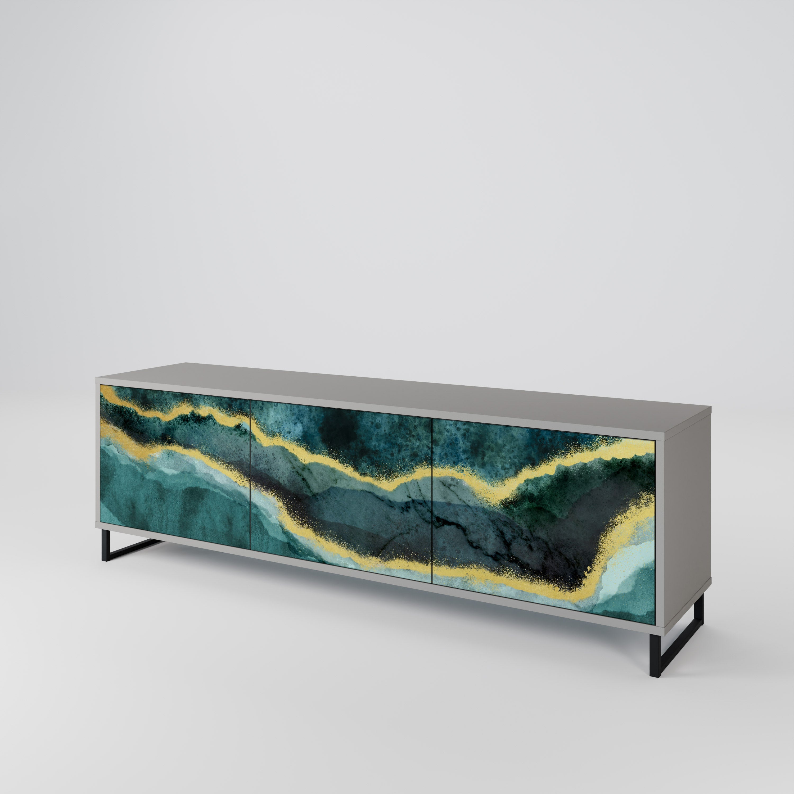 GOLDRUSH ODYSSEY TV-Lowboard mit 3 Türen in Grau