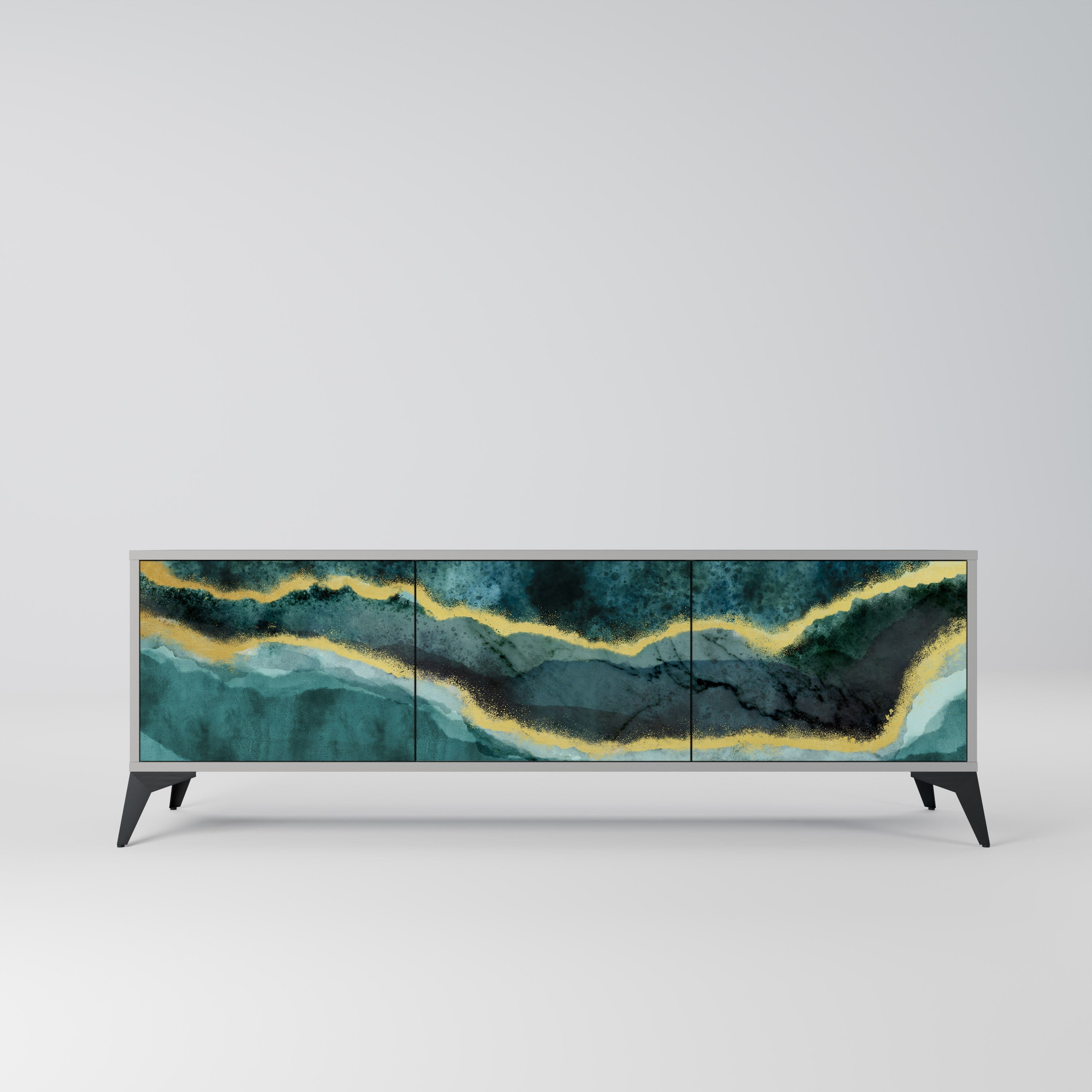 GOLDRUSH ODYSSEY TV-Lowboard mit 3 Türen in Grau