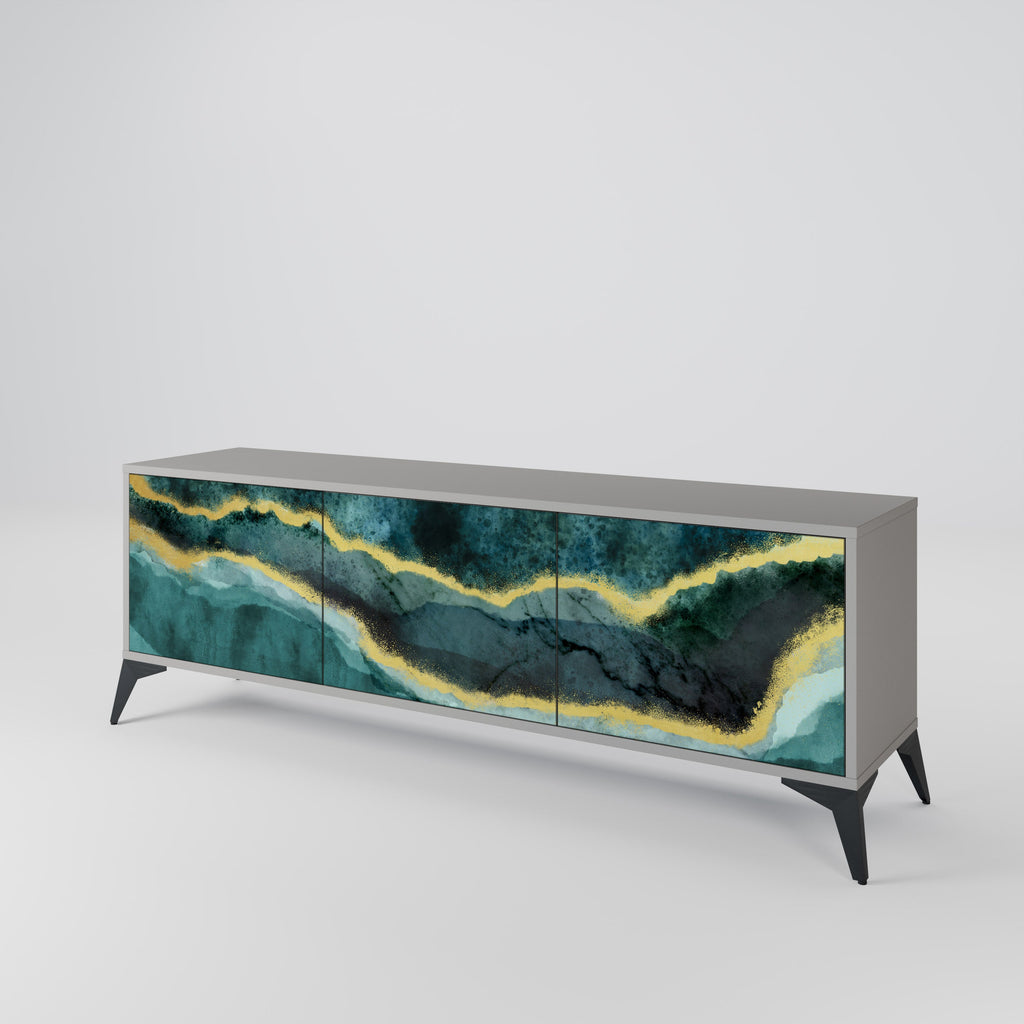 GOLDRUSH ODYSSEY TV-Lowboard mit 3 Türen in Grau