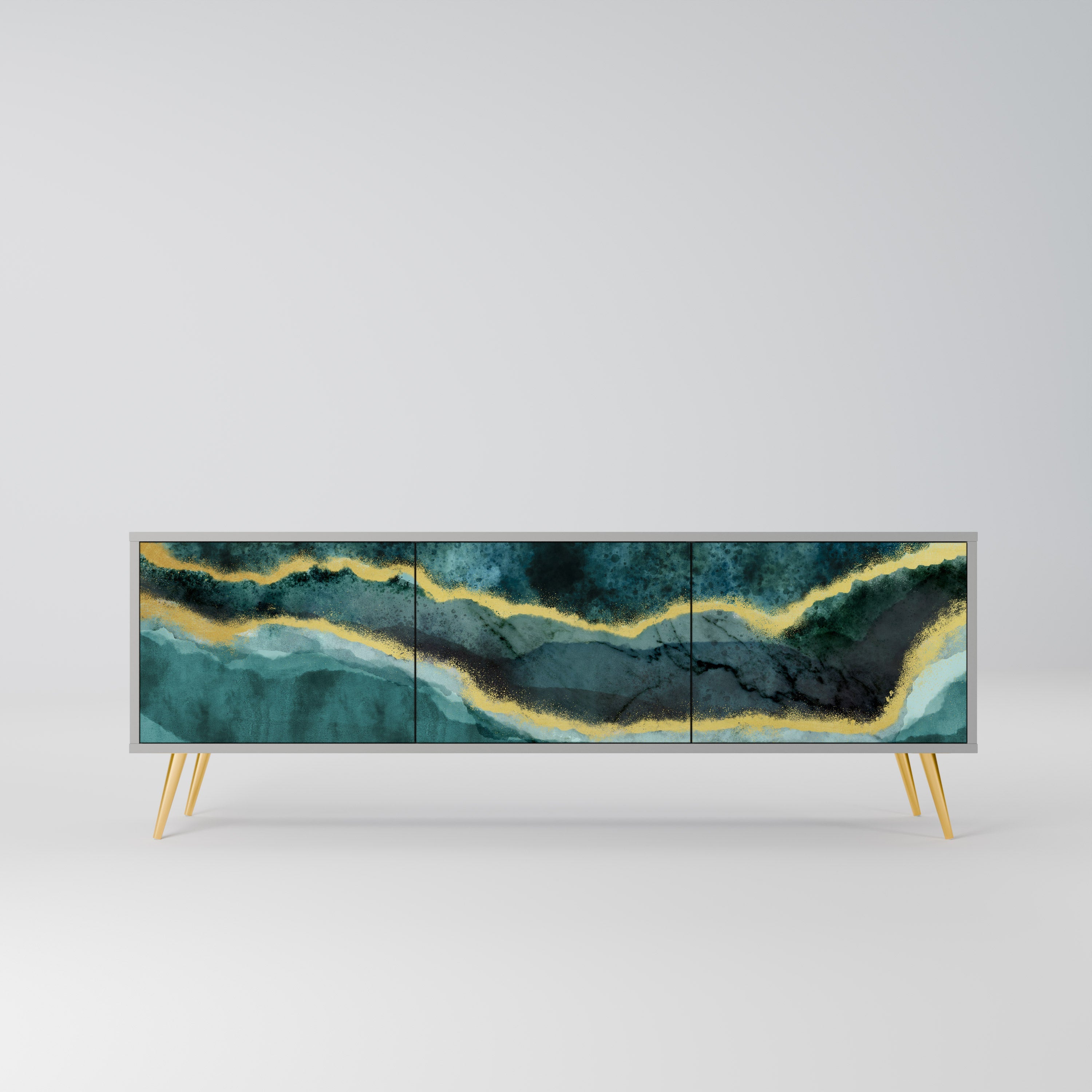 GOLDRUSH ODYSSEY TV-Lowboard mit 3 Türen in Grau