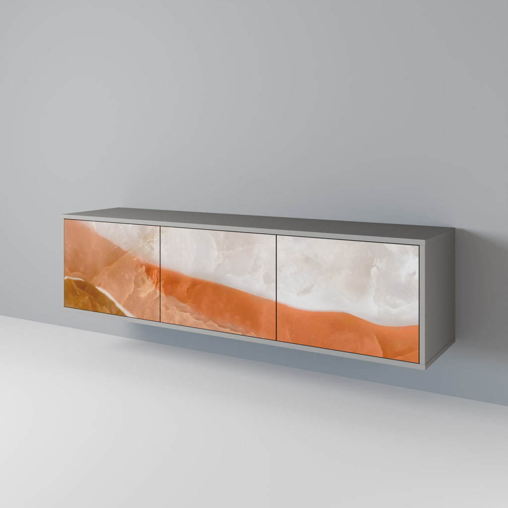 SANDHILLS SPLENDOUR TV-Lowboard mit 3 Türen in Grau