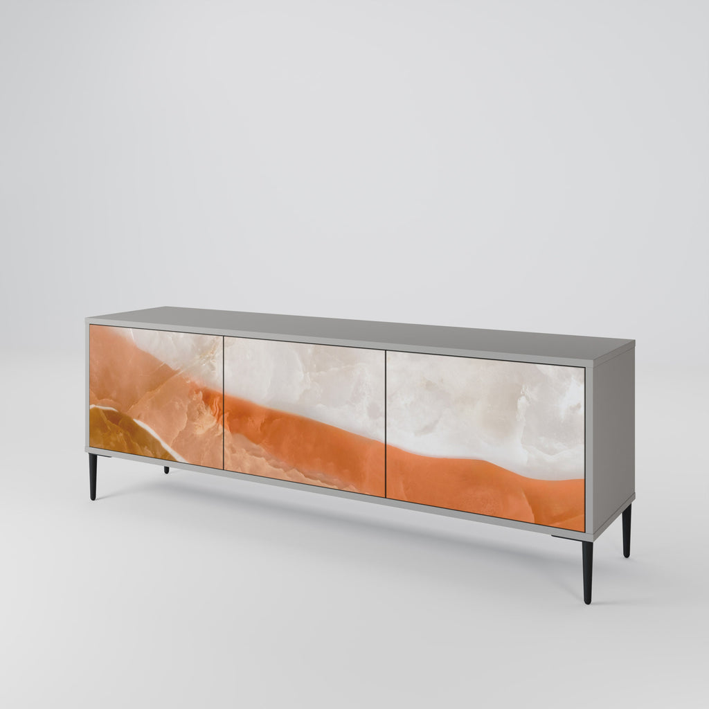 SANDHILLS SPLENDOUR TV-Lowboard mit 3 Türen in Grau