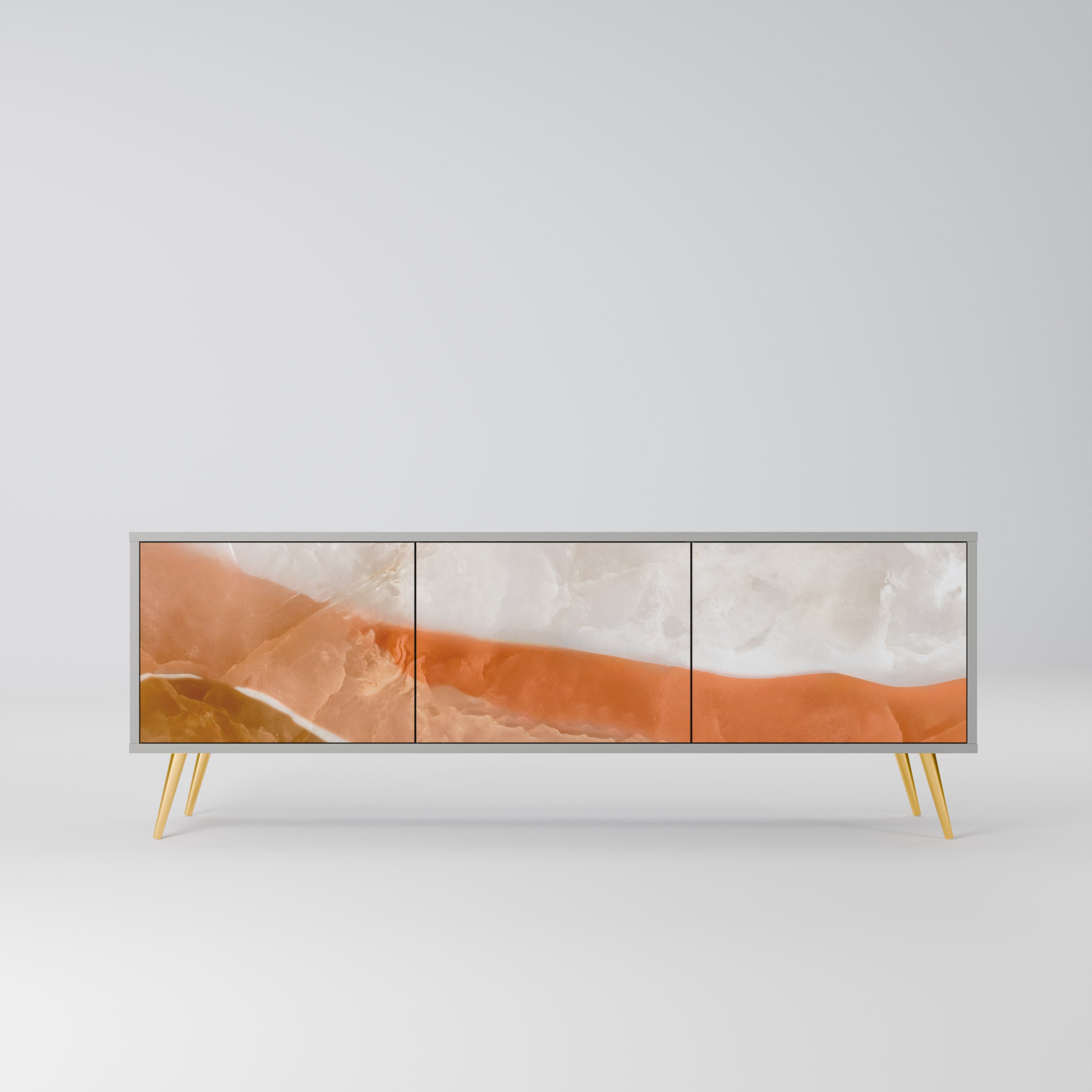 SANDHILLS SPLENDOUR TV-Lowboard mit 3 Türen in Grau