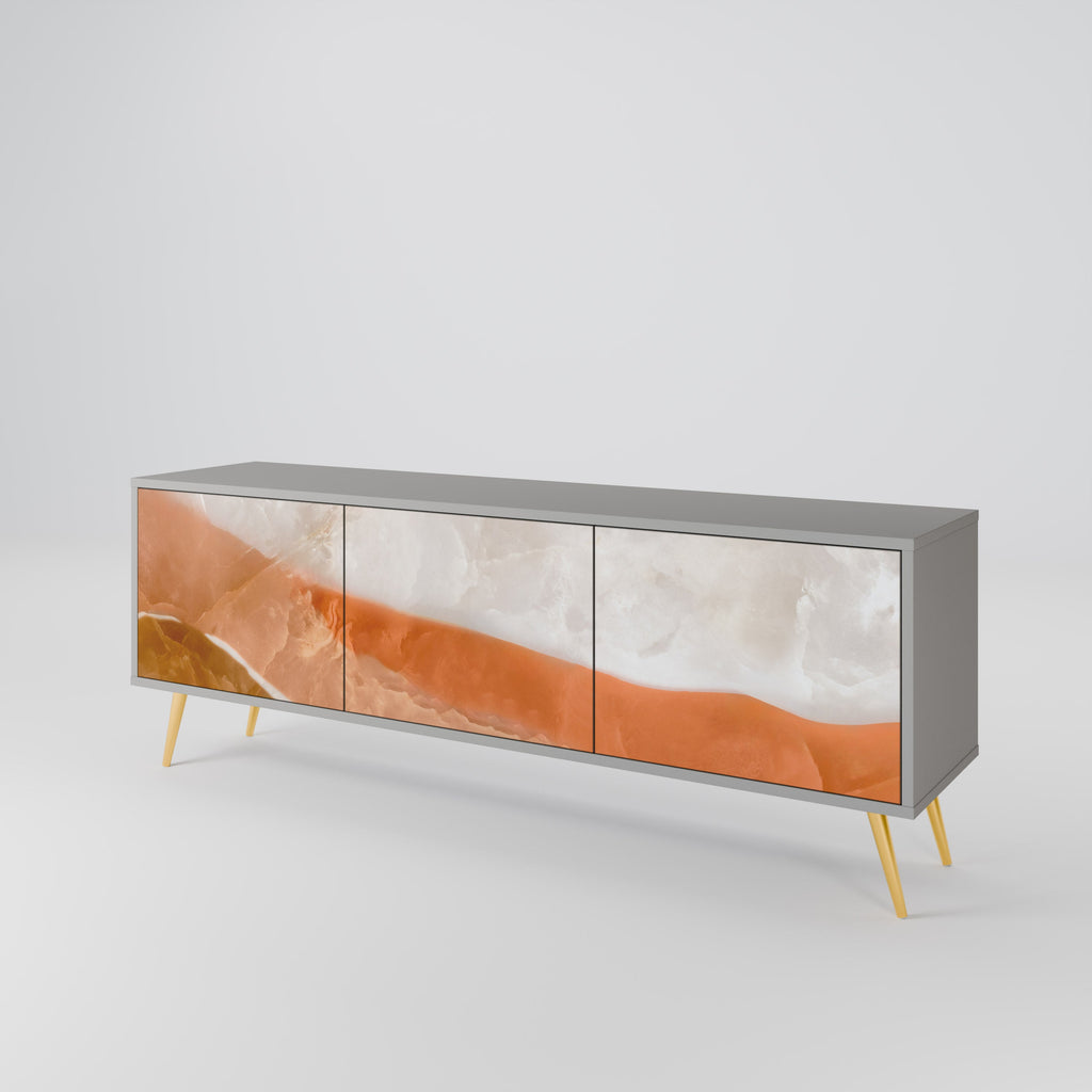 SANDHILLS SPLENDOUR TV-Lowboard mit 3 Türen in Grau