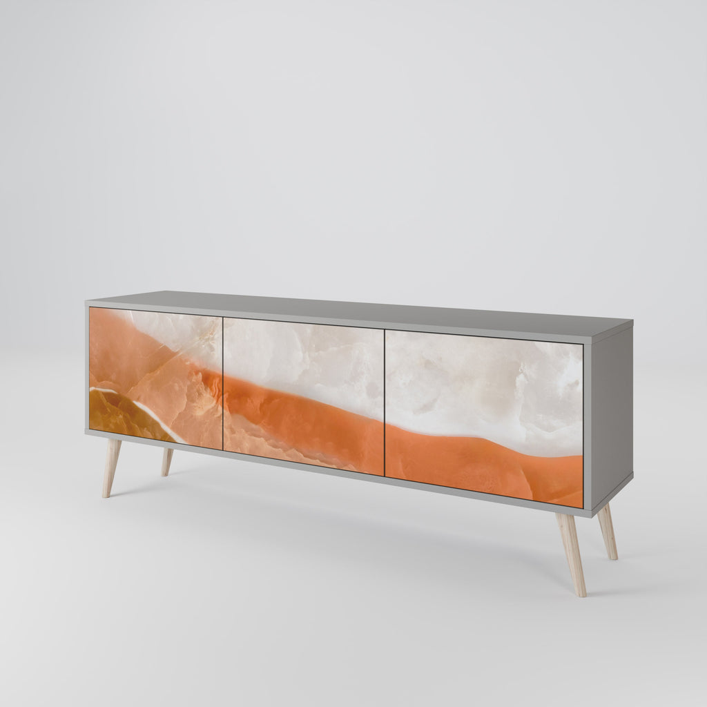 SANDHILLS SPLENDOUR TV-Lowboard mit 3 Türen in Grau