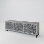 TEMPORARY SEQUENCE TV-Lowboard mit 3 Türen in Grau