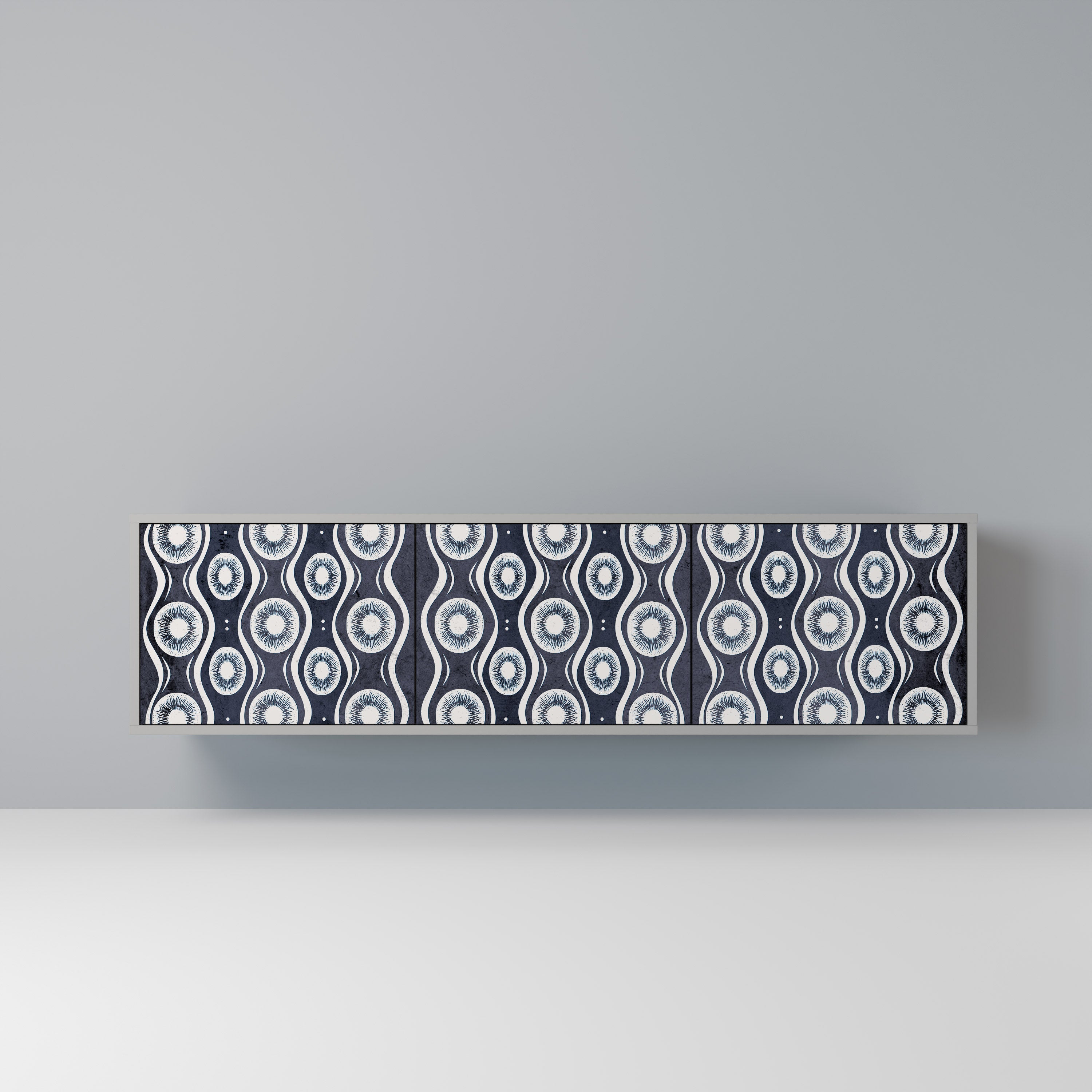 GRAPHITE EYES TV-Lowboard mit 3 Türen in Grau