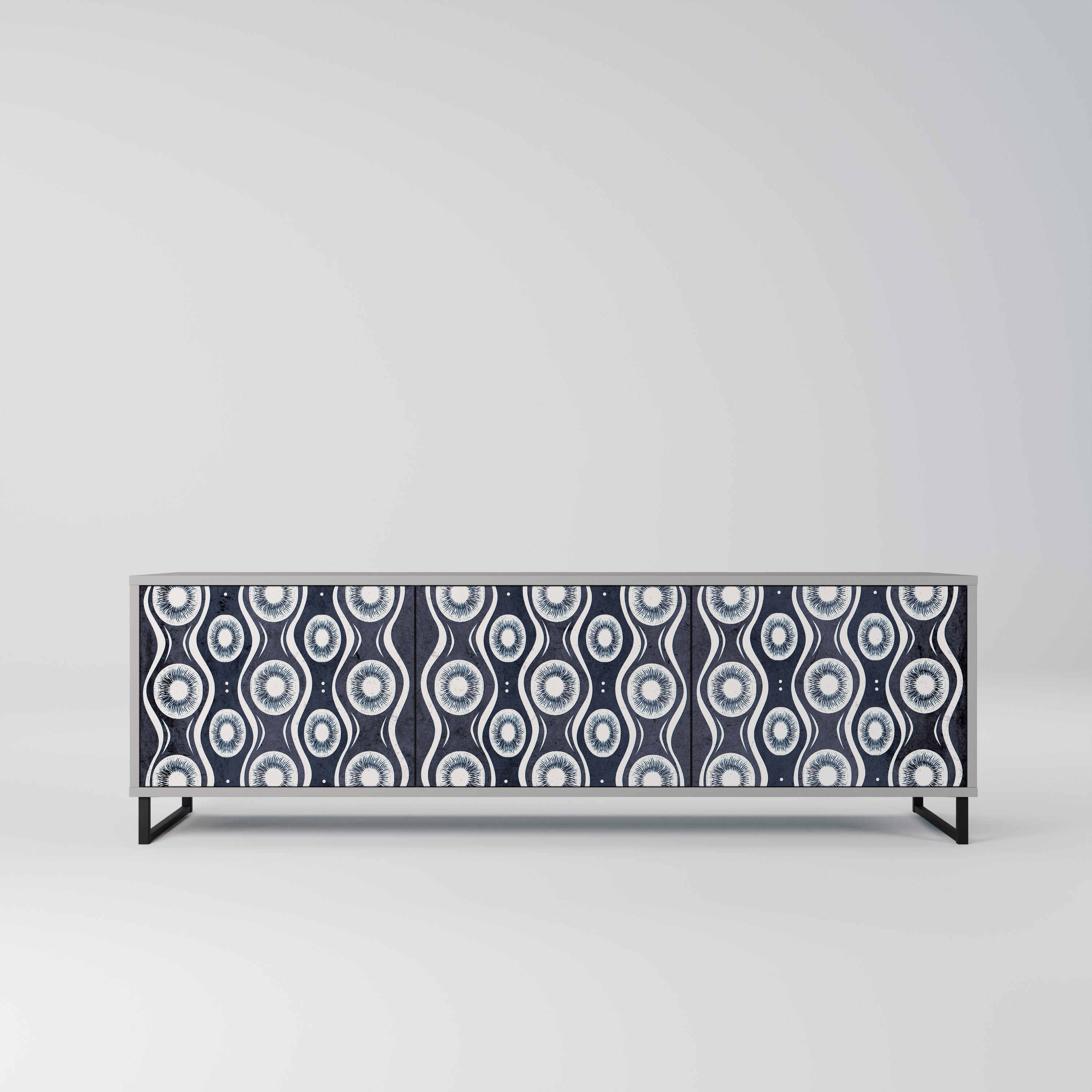 GRAPHITE EYES TV-Lowboard mit 3 Türen in Grau