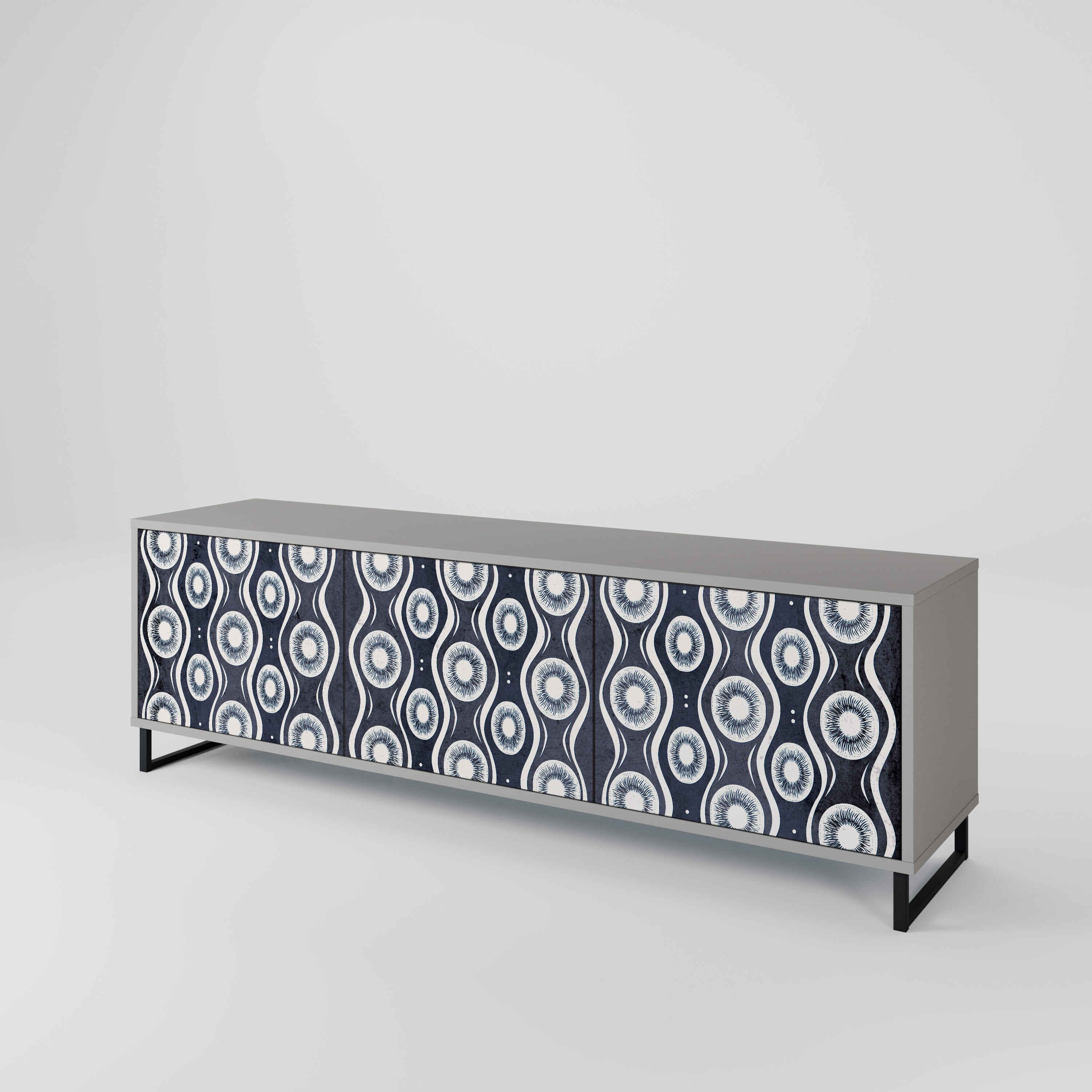 GRAPHITE EYES TV-Lowboard mit 3 Türen in Grau