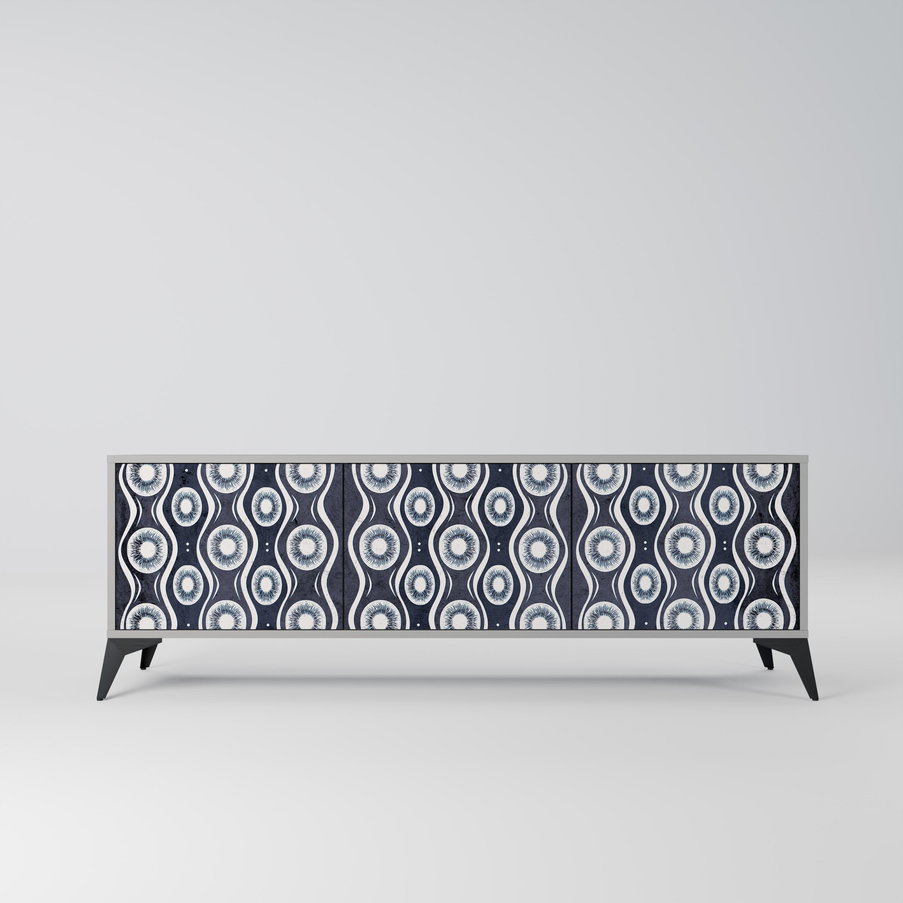 GRAPHITE EYES TV-Lowboard mit 3 Türen in Grau