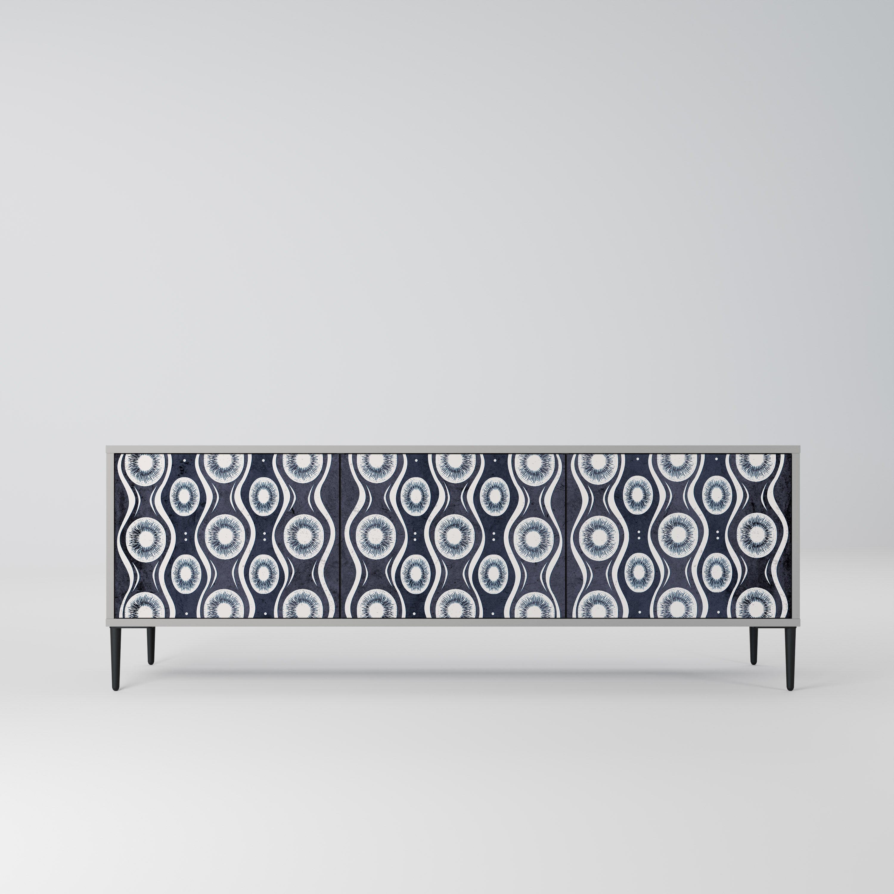 GRAPHITE EYES TV-Lowboard mit 3 Türen in Grau