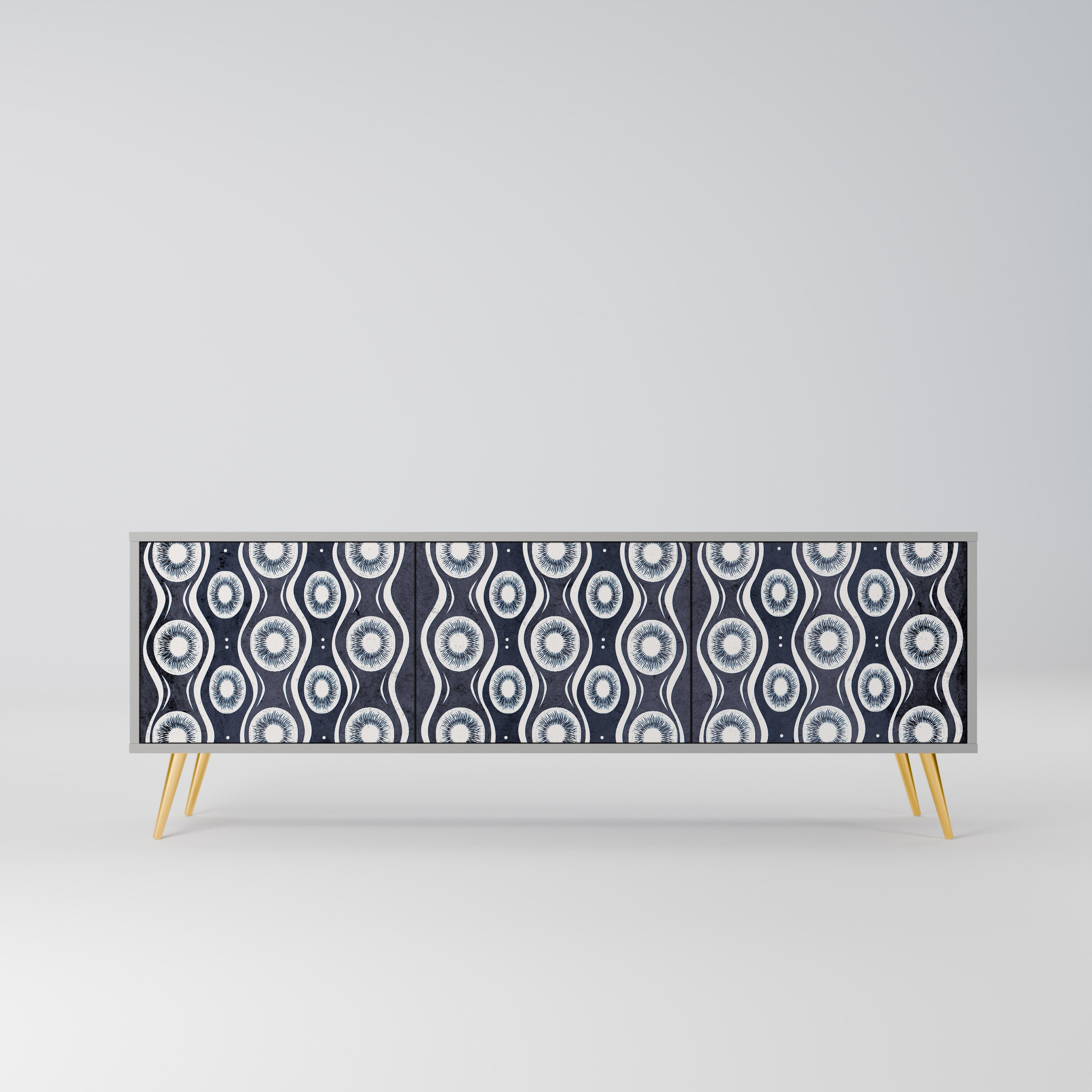 GRAPHITE EYES TV-Lowboard mit 3 Türen in Grau