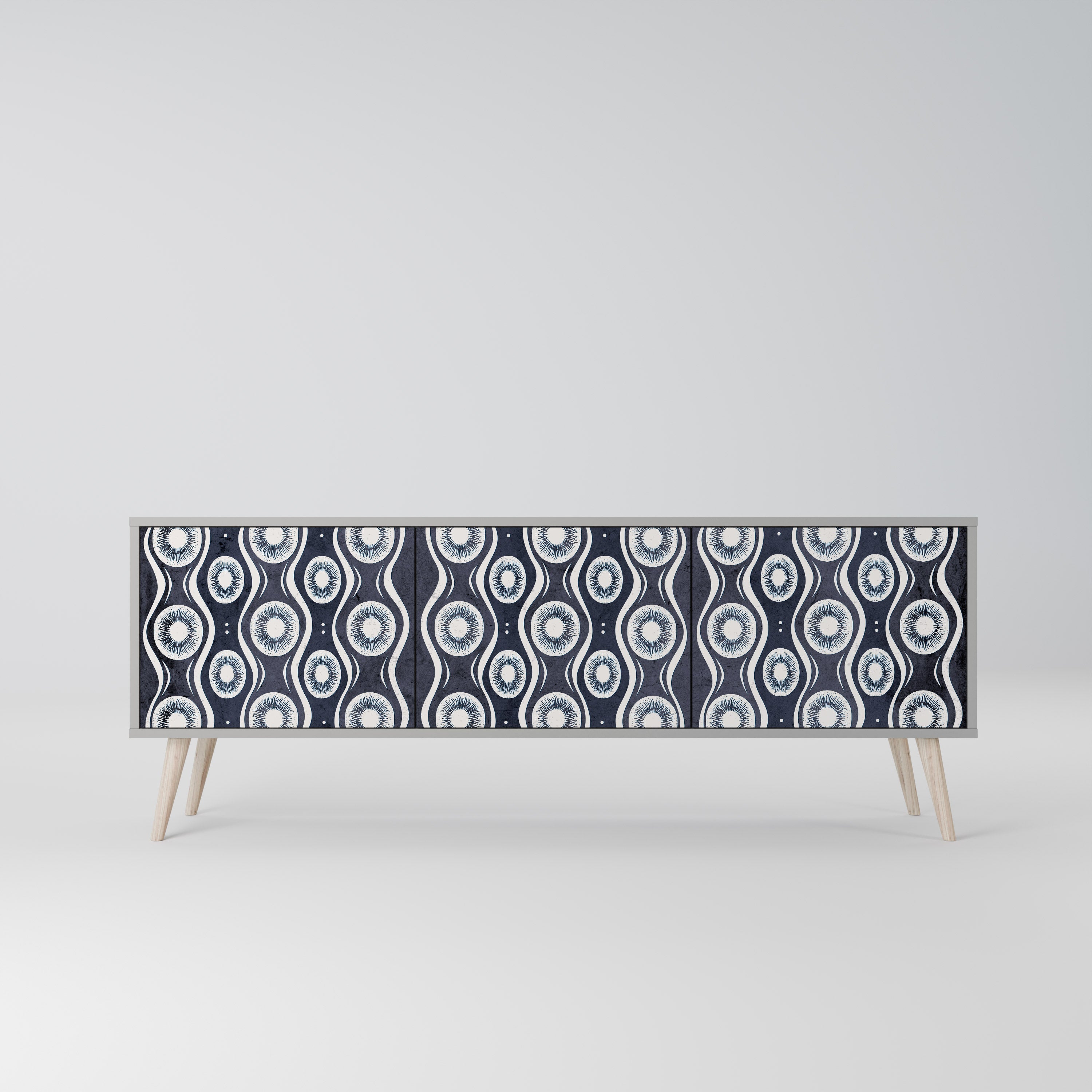 GRAPHITE EYES TV-Lowboard mit 3 Türen in Grau