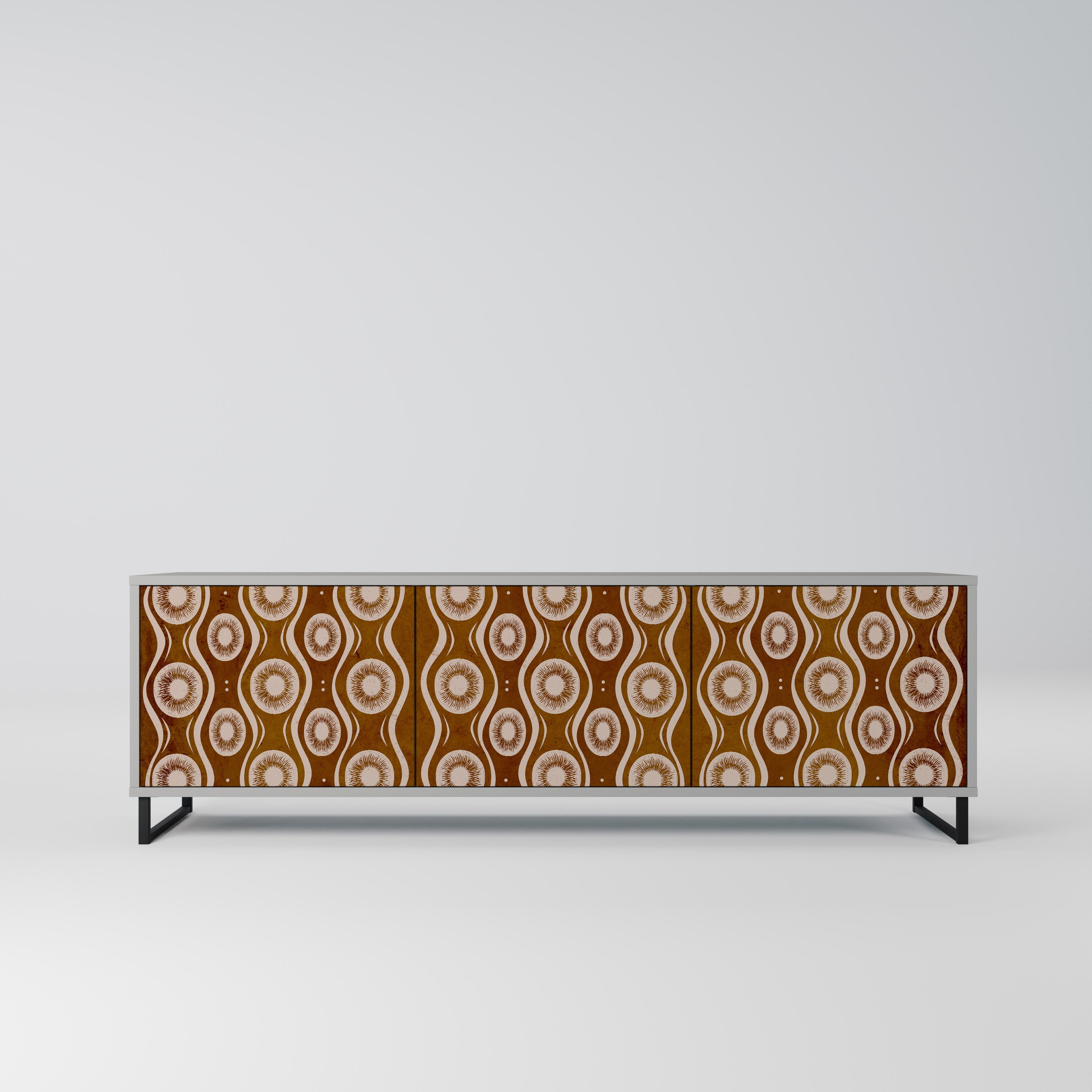 BROWN EYES TV-Lowboard mit 3 Türen in Grau