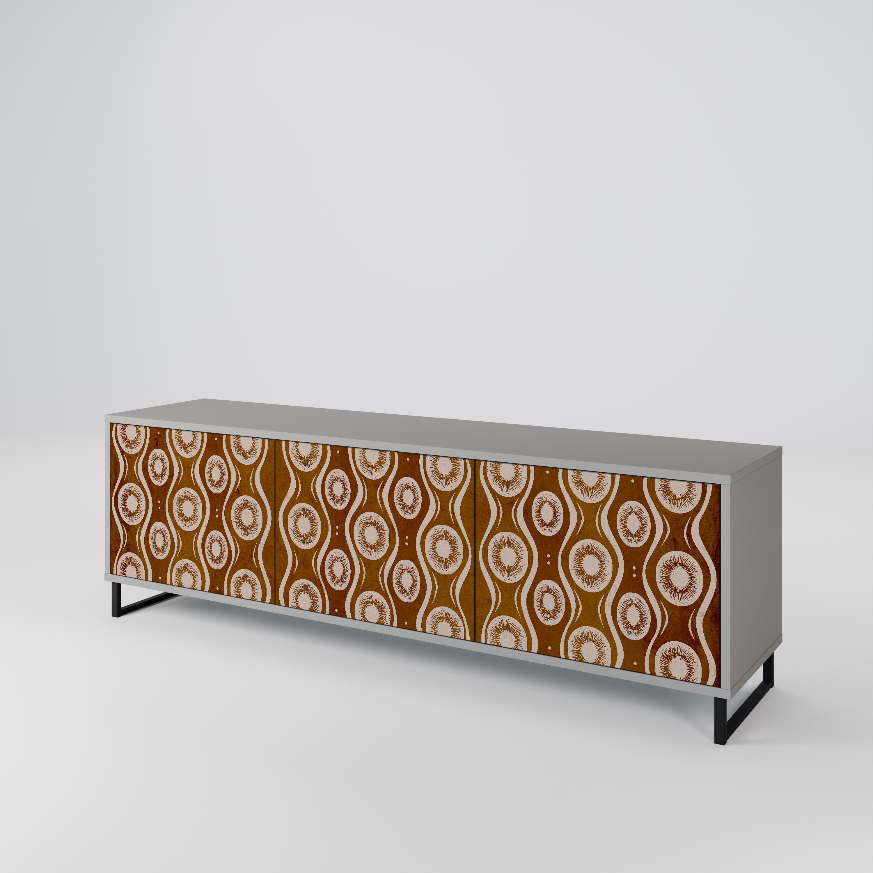 BROWN EYES TV-Lowboard mit 3 Türen in Grau