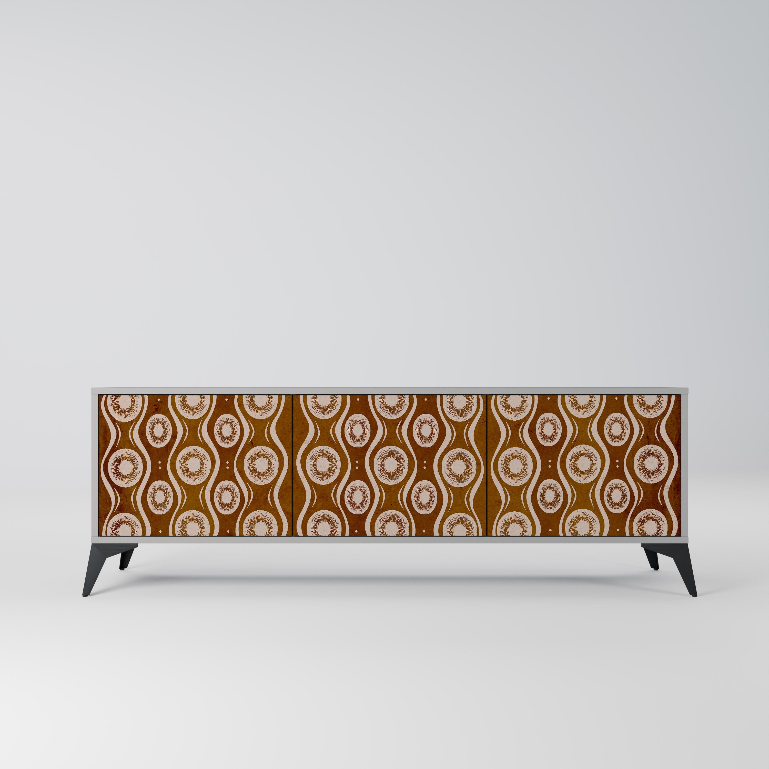 BROWN EYES TV-Lowboard mit 3 Türen in Grau