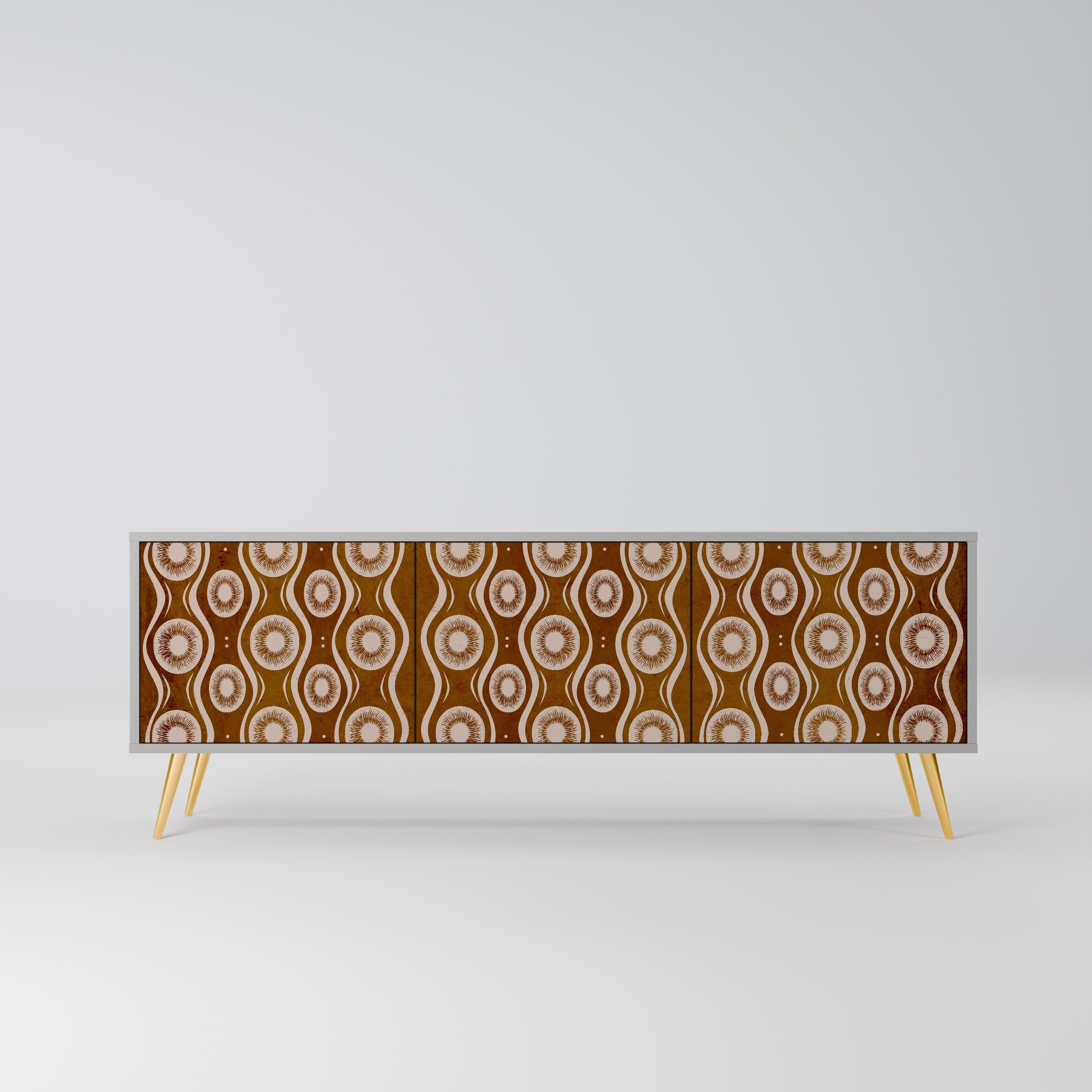 BROWN EYES TV-Lowboard mit 3 Türen in Grau