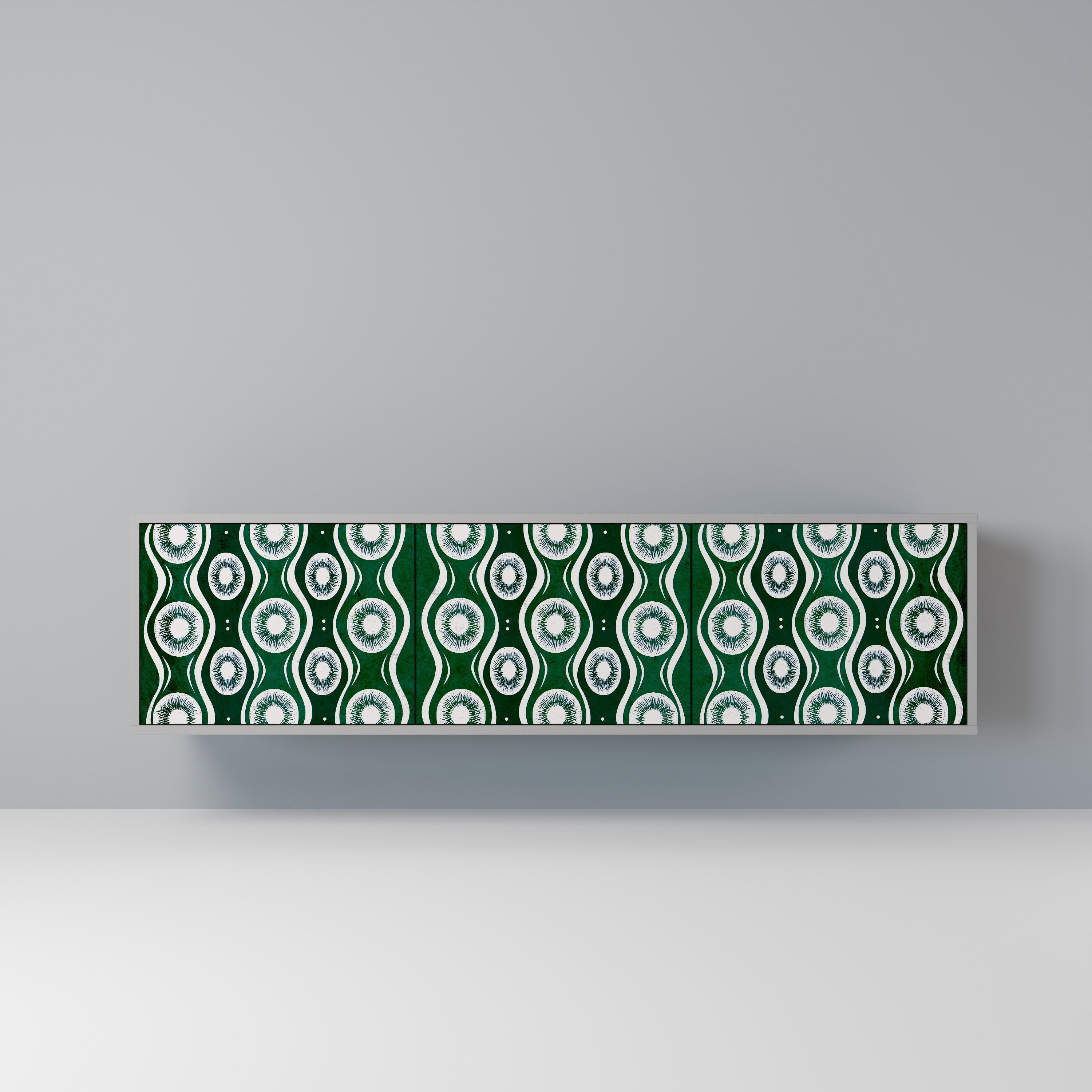 GREEN EYES TV-Lowboard mit 3 Türen in Grau