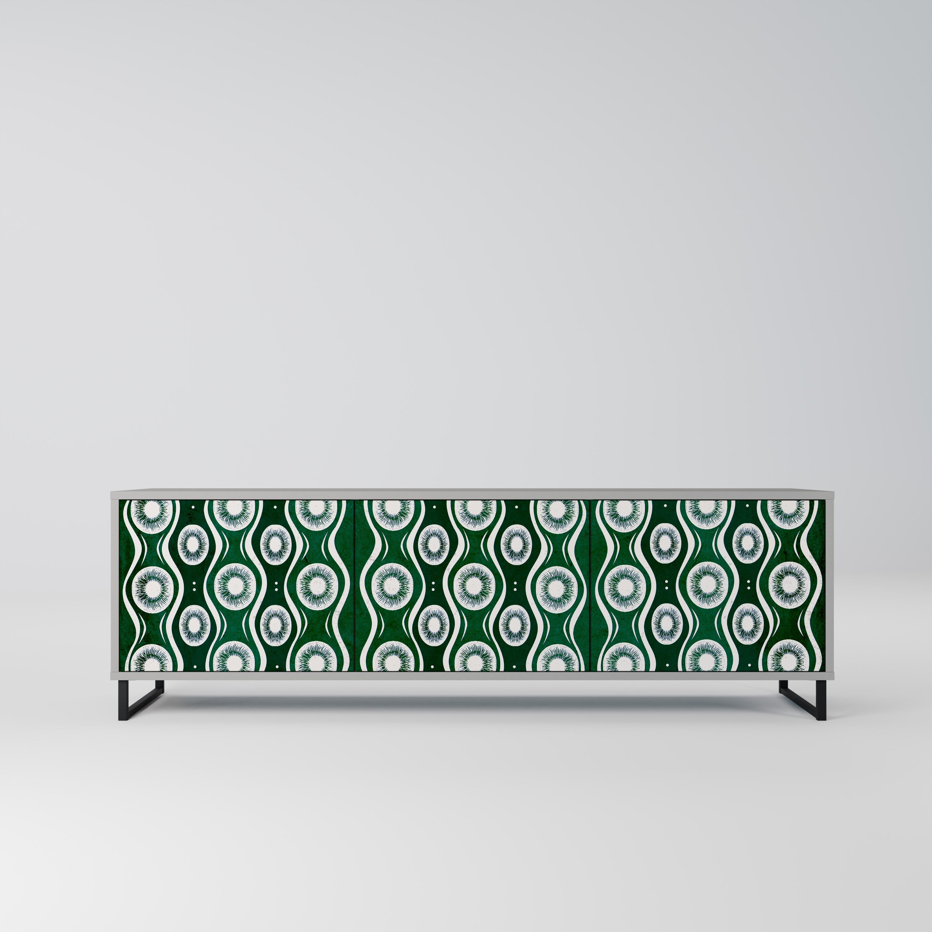 GREEN EYES TV-Lowboard mit 3 Türen in Grau