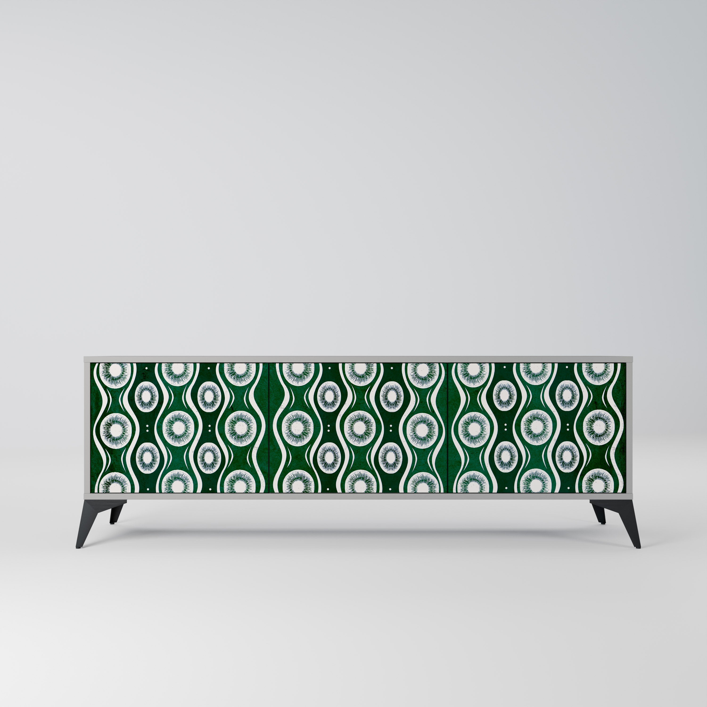 GREEN EYES TV-Lowboard mit 3 Türen in Grau