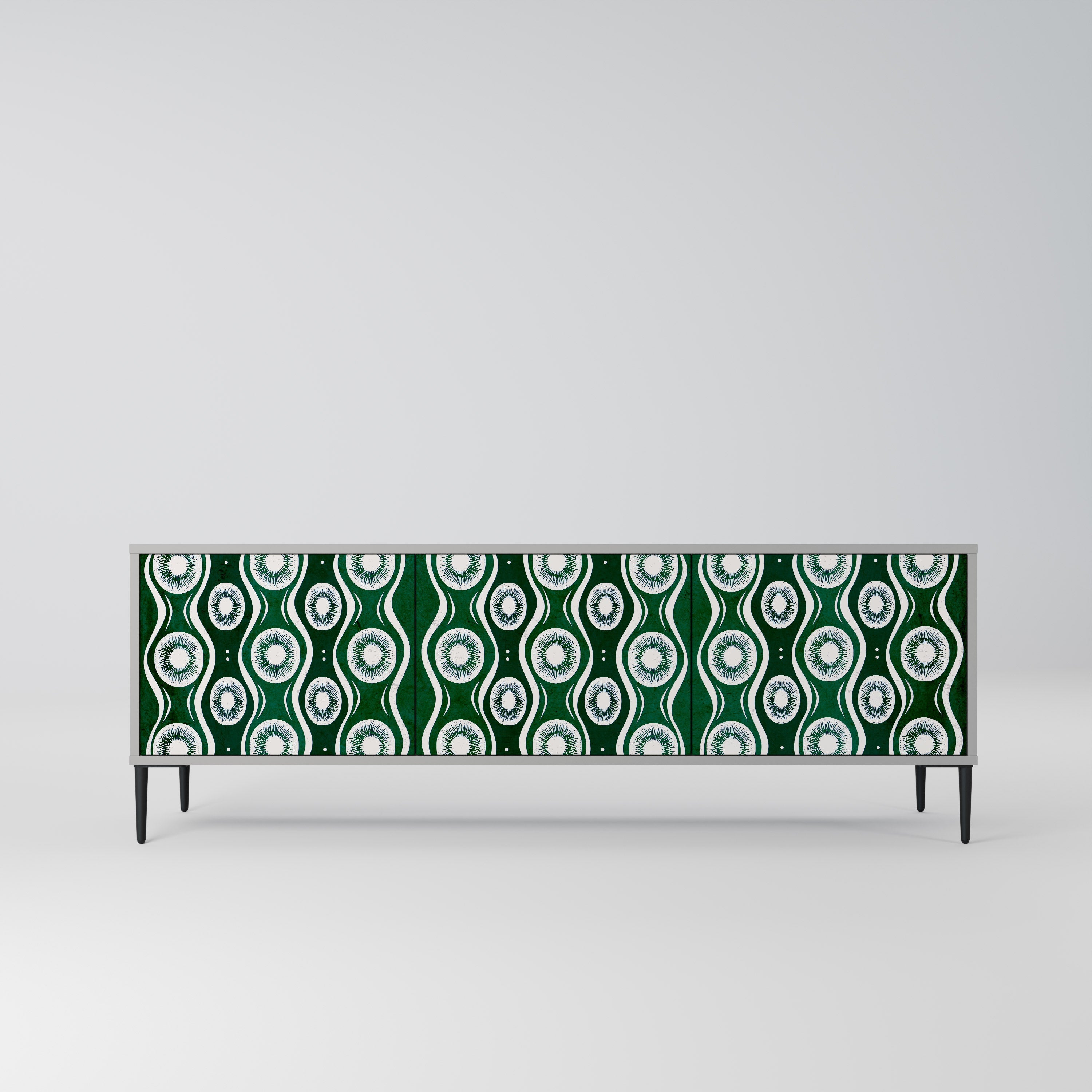 GREEN EYES TV-Lowboard mit 3 Türen in Grau