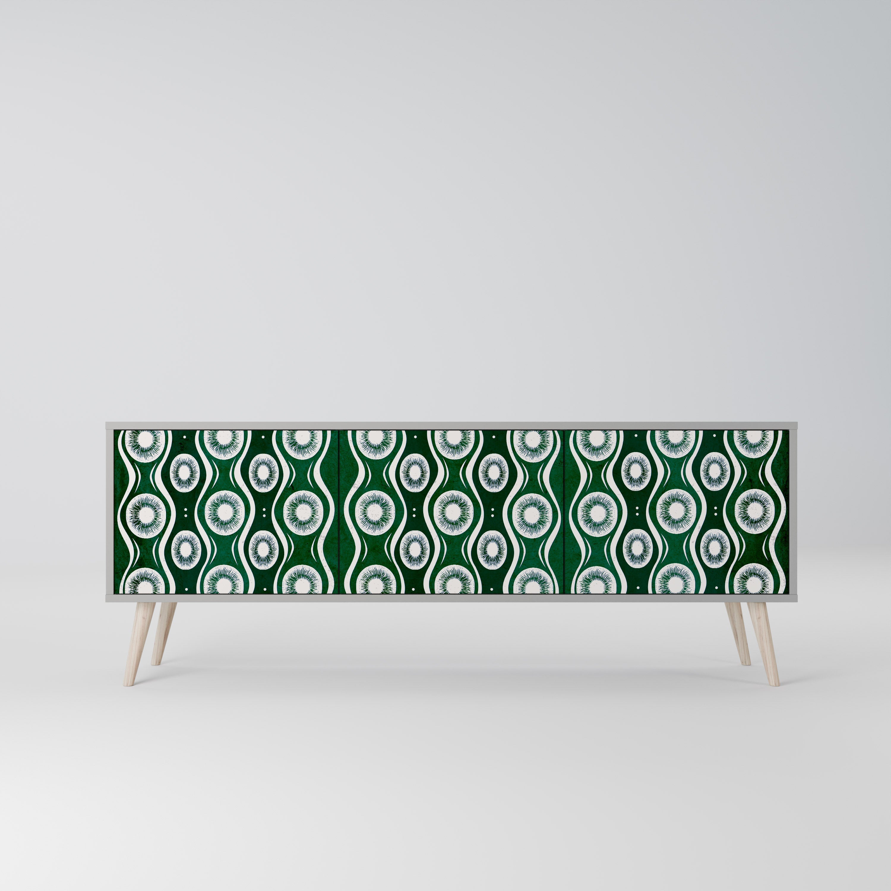 GREEN EYES TV-Lowboard mit 3 Türen in Grau