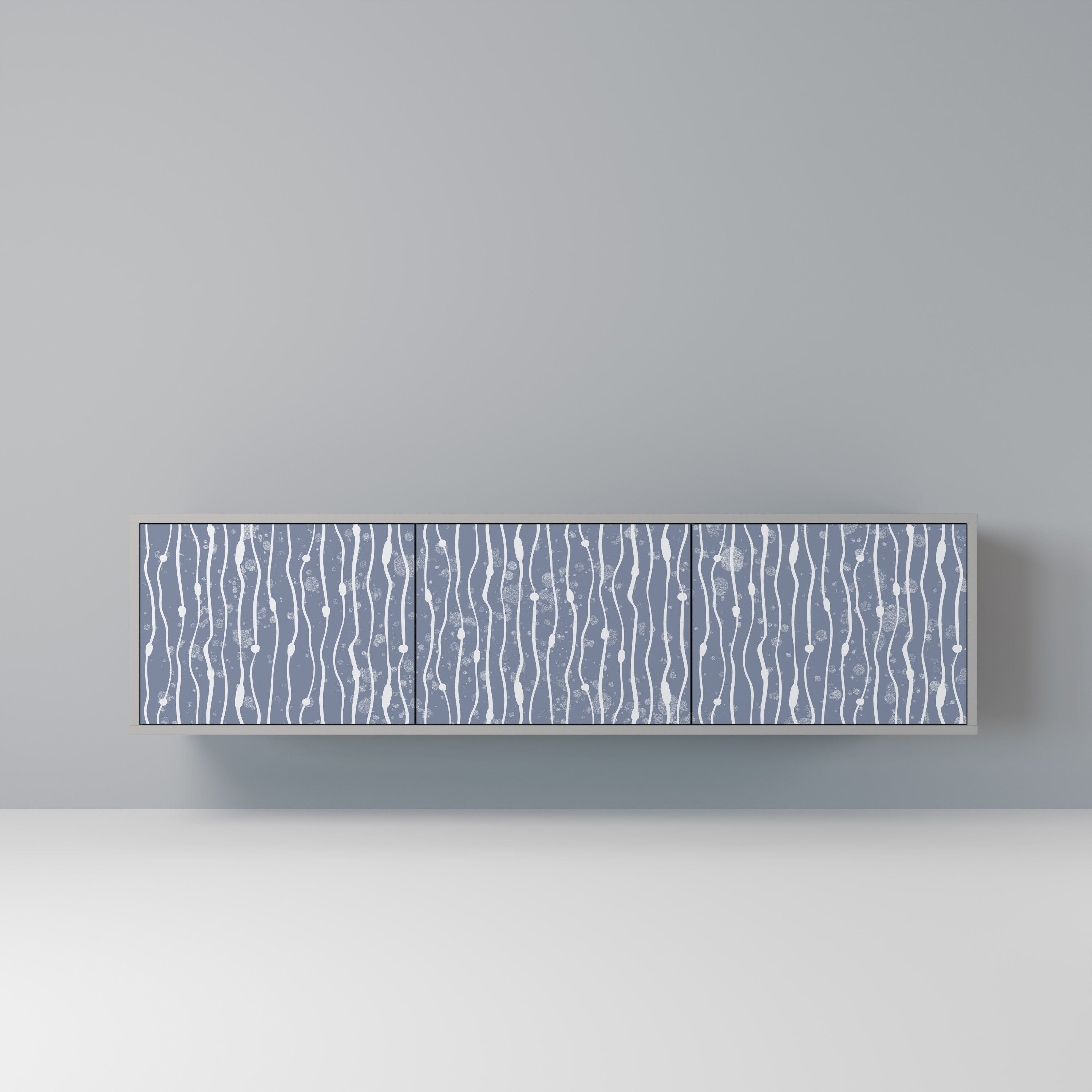 GRAPHITE RAIN TV-Lowboard mit 3 Türen in Grau