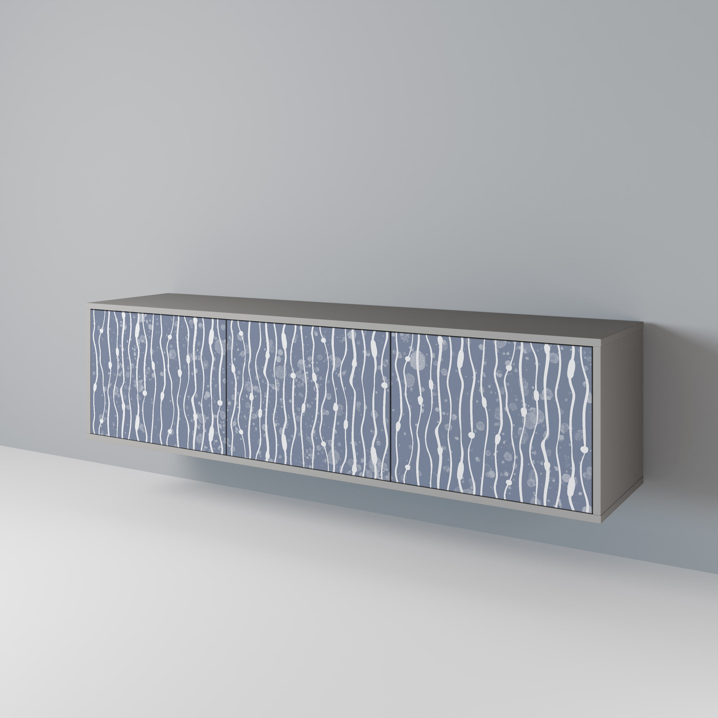 GRAPHITE RAIN TV-Lowboard mit 3 Türen in Grau