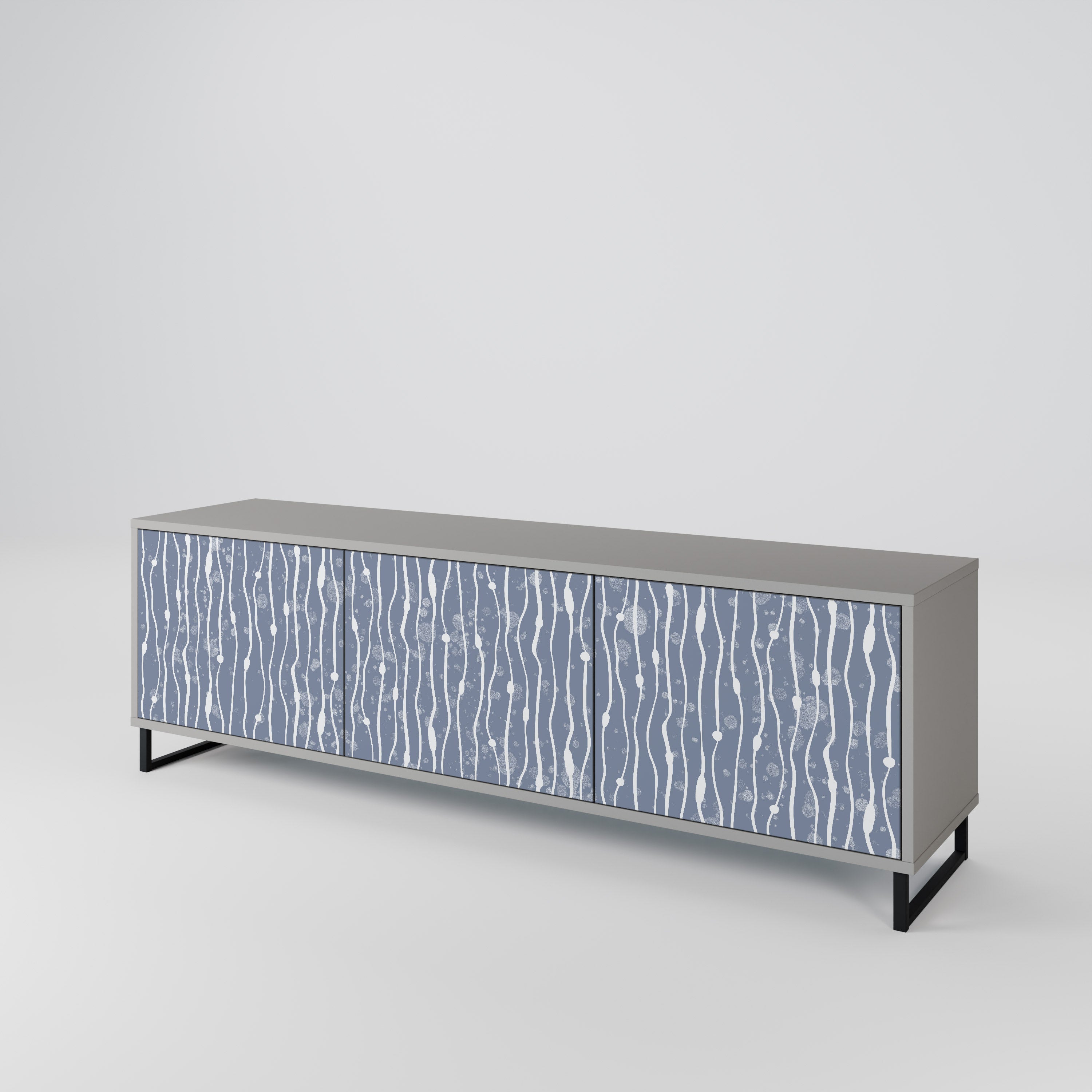 GRAPHITE RAIN 3-türiges TV-Lowboard