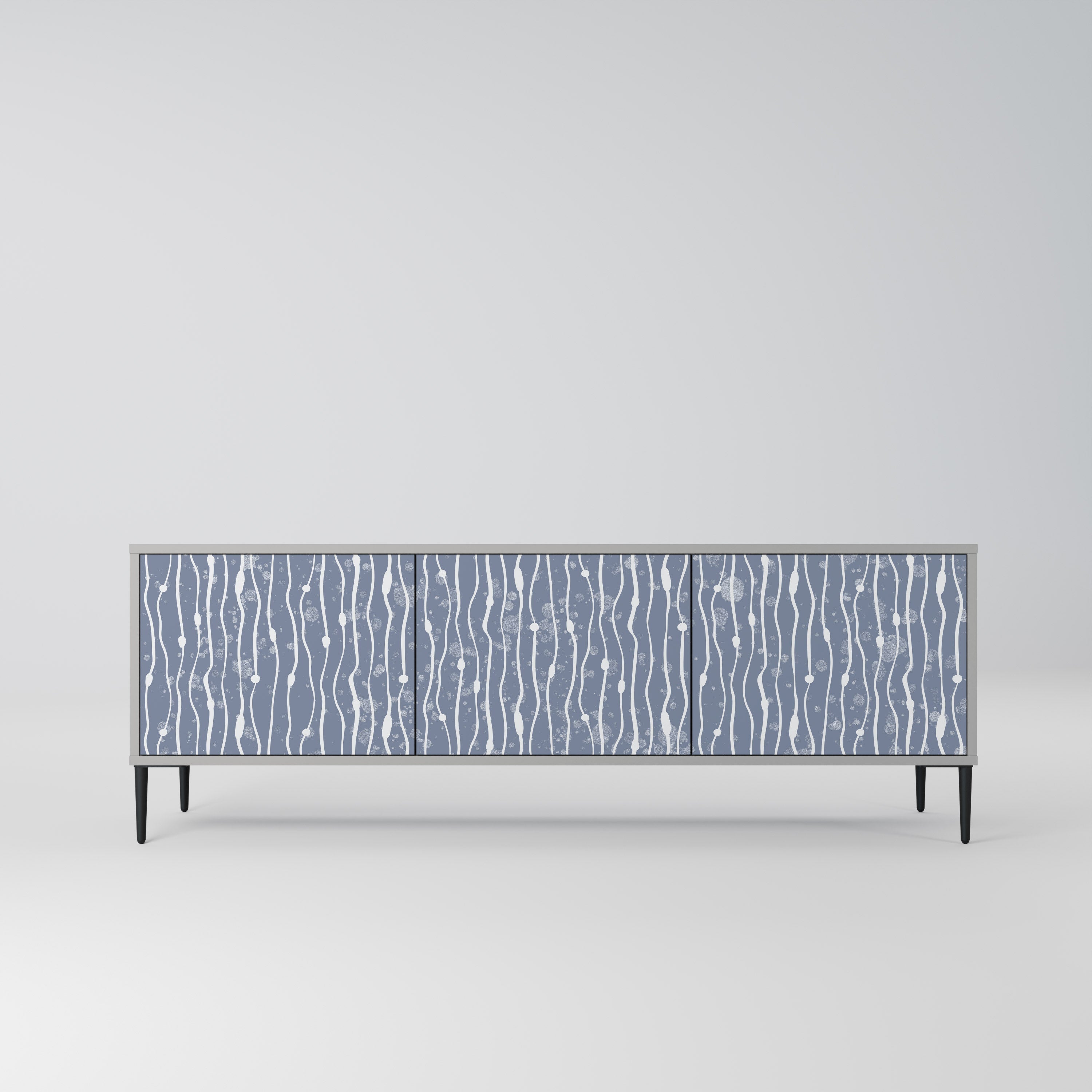 GRAPHITE RAIN TV-Lowboard mit 3 Türen in Grau