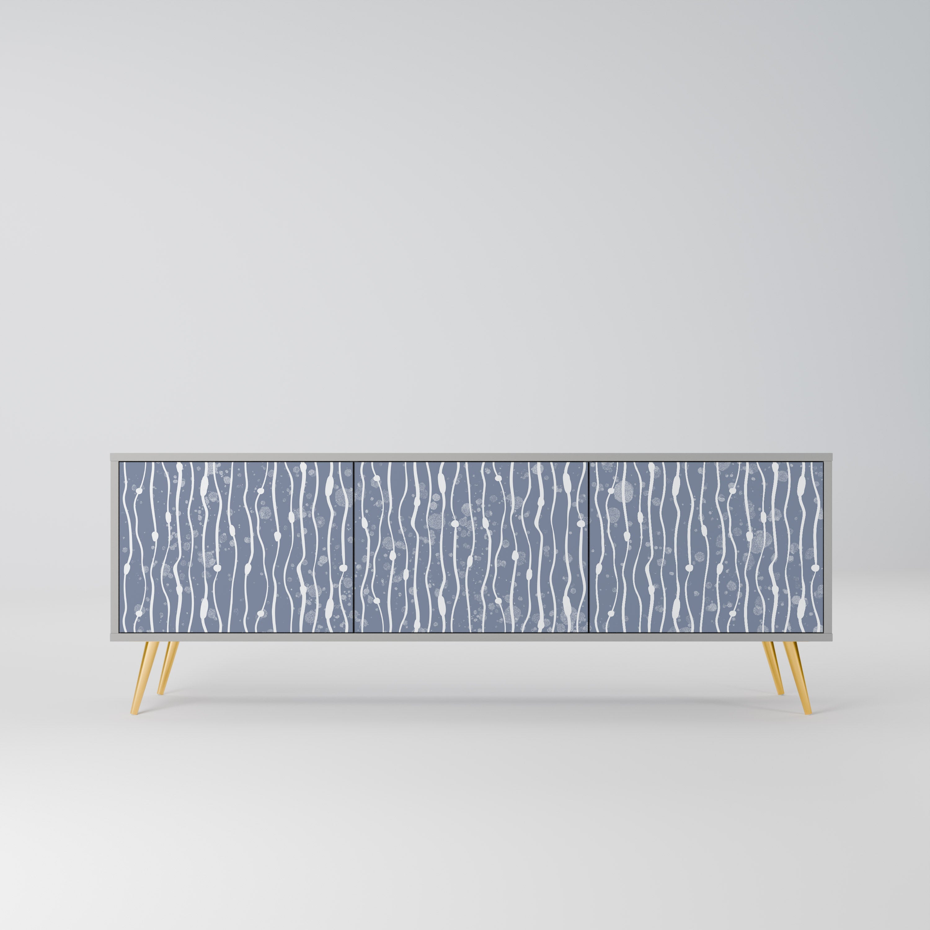 GRAPHITE RAIN TV-Lowboard mit 3 Türen in Grau