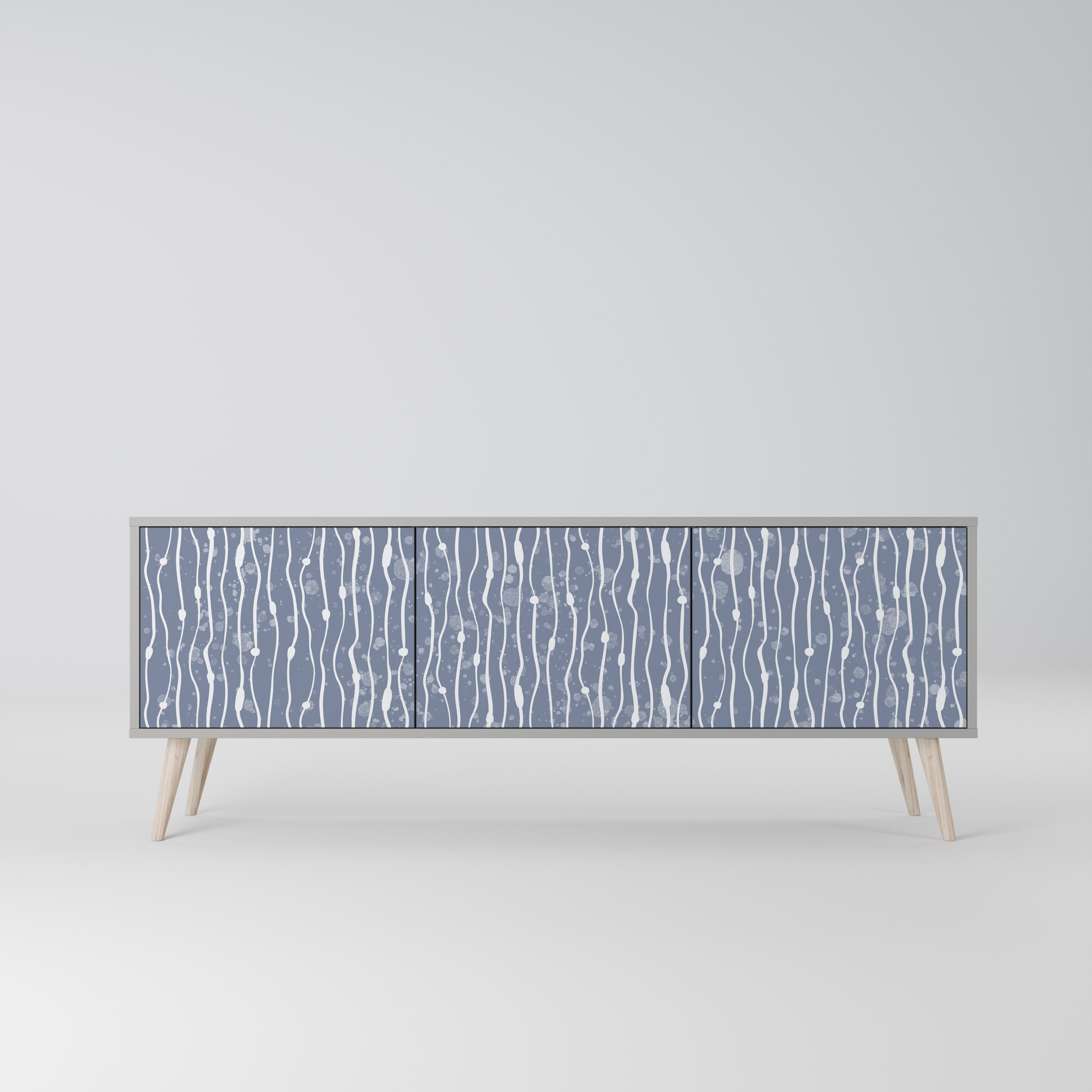 GRAPHITE RAIN TV-Lowboard mit 3 Türen in Grau