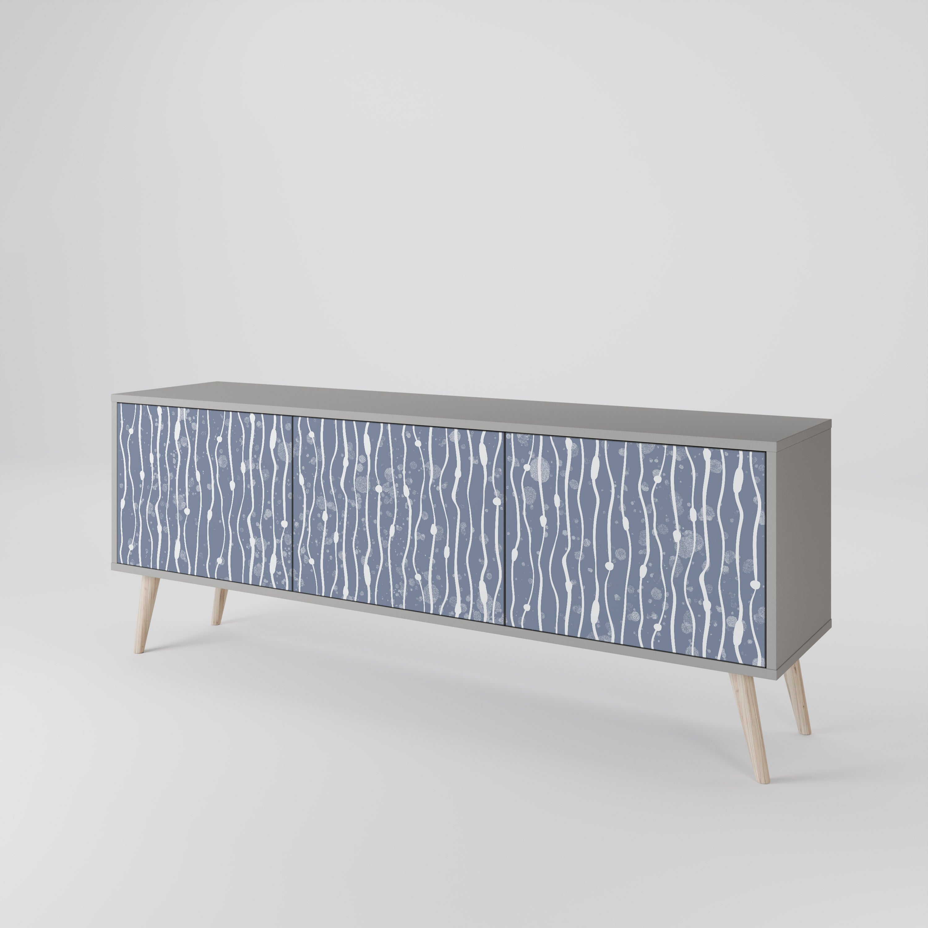 GRAPHITE RAIN 3-türiges TV-Lowboard