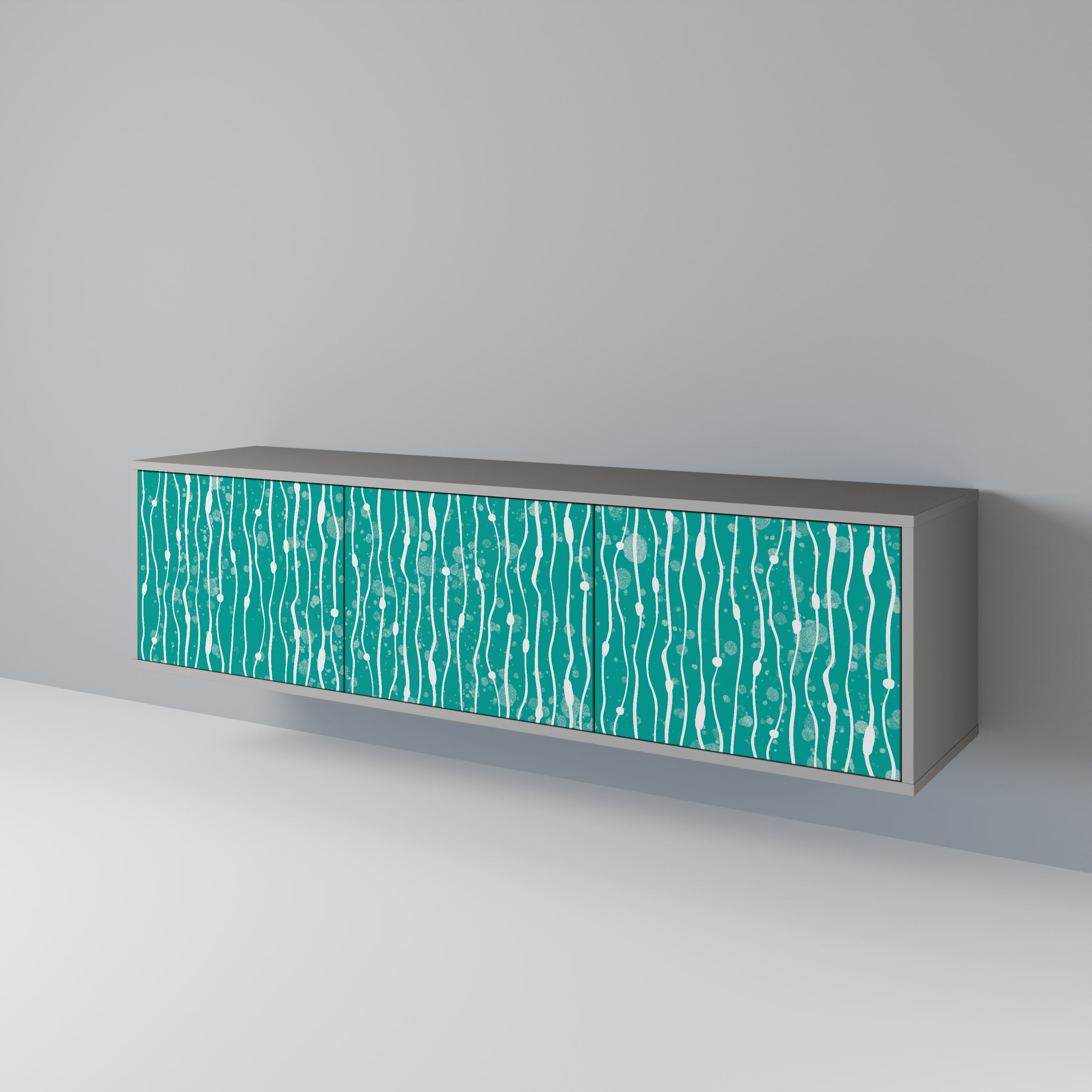 TURQUOISE RAIN 3-türiges TV-Lowboard