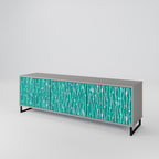 TURQUOISE RAIN TV-Lowboard mit 3 Türen in Grau